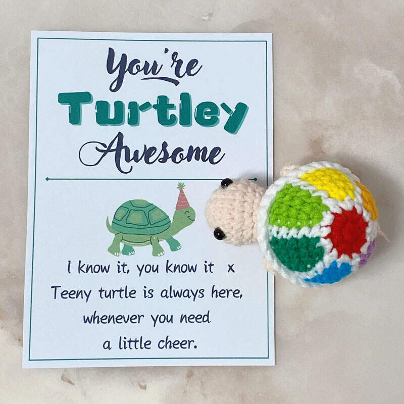 Handmade Crochet Turtle Good Luck Charm