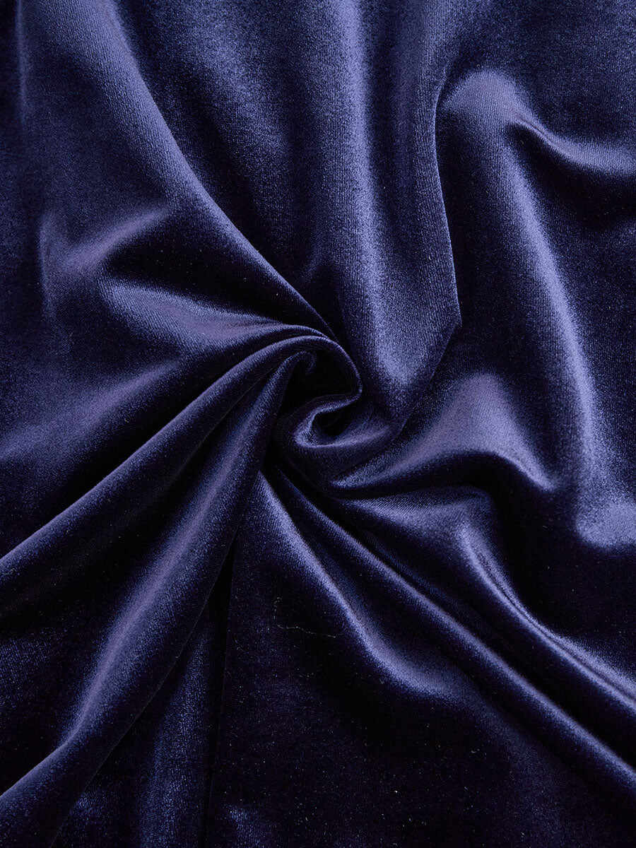 Luxurious   Velvet Long-Sleeve Midi Dress
