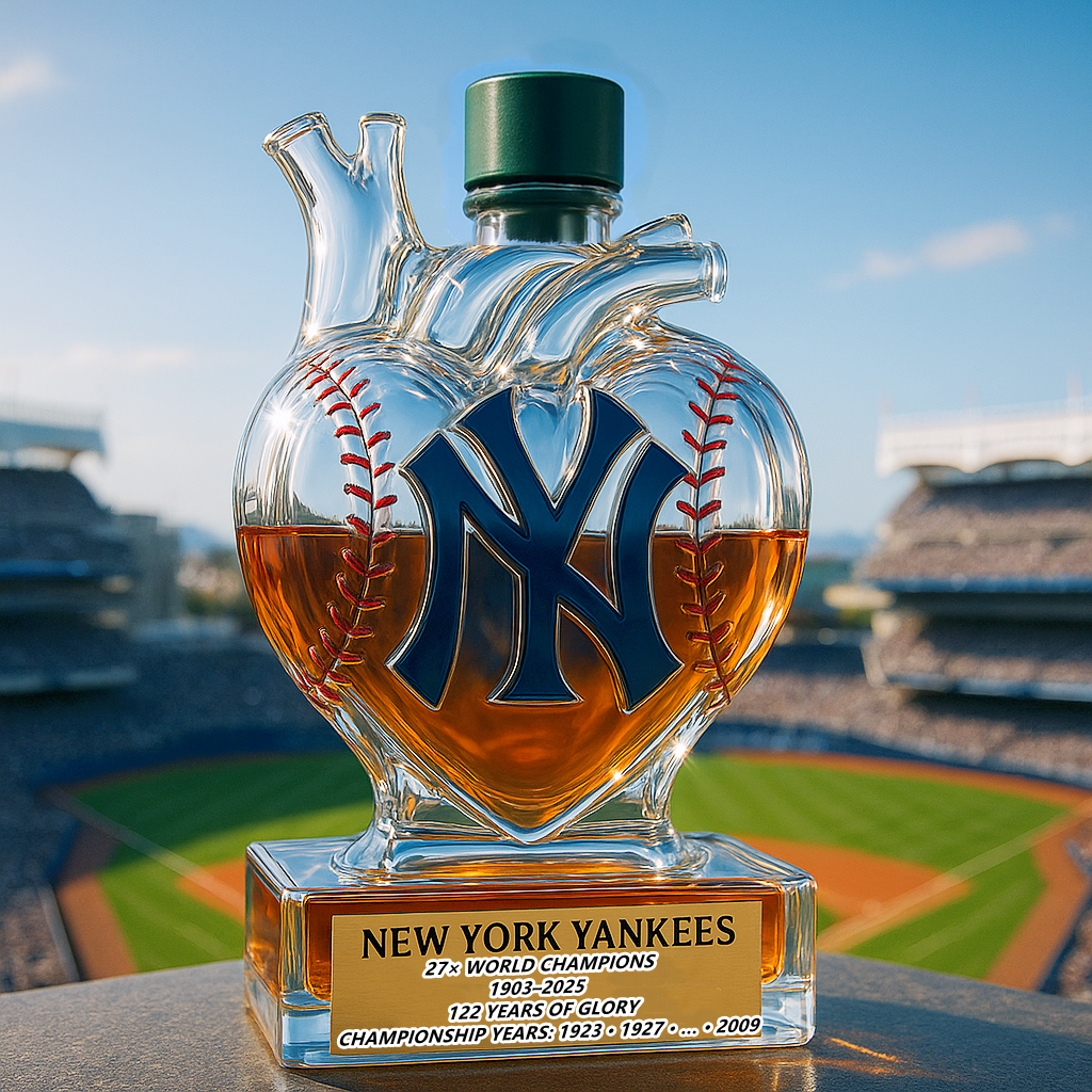 Heart of the Yankees Whiskey Bottle