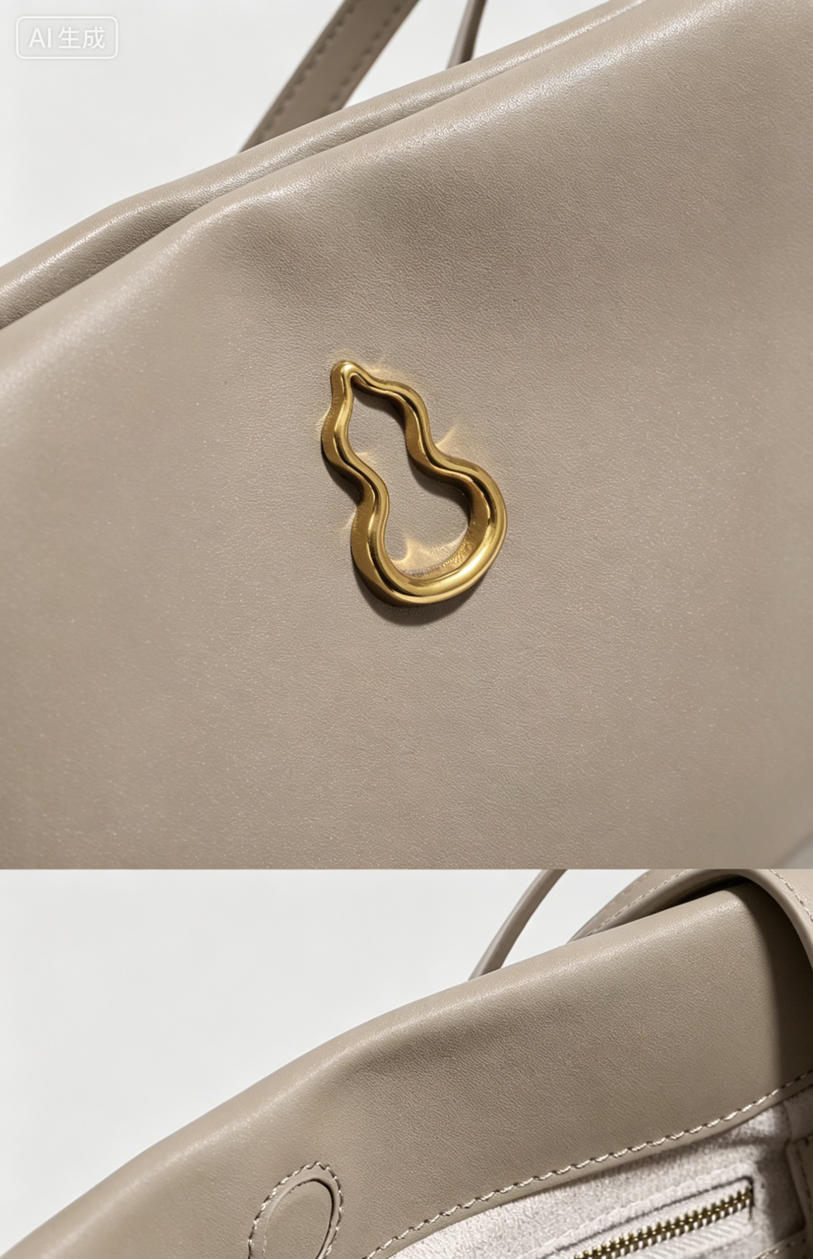 Fashionable women handbag with classic design with cowhide leather