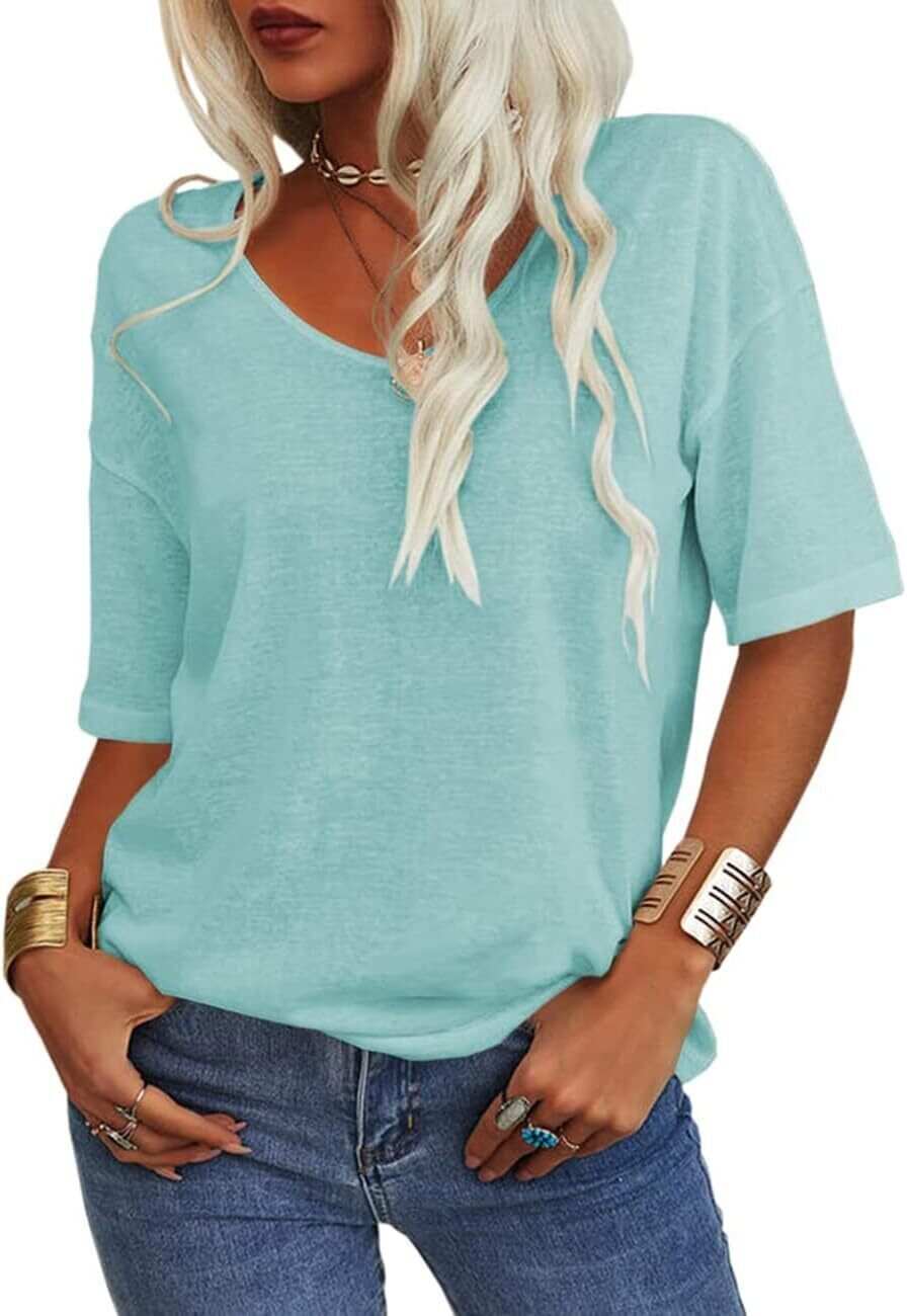 FINAL SALE⚡Summer Casual Half Sleeve T-shirt Basic Tops (Multiple Colors)