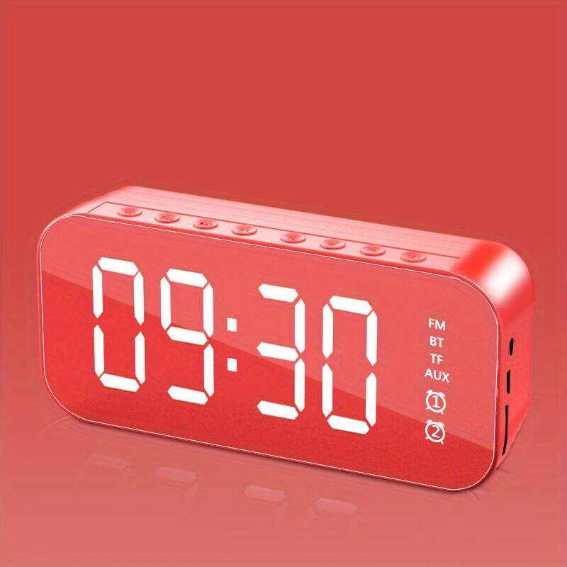 5.0 Burst Wireless Speakers 47244.09inch/Ah New Mini Home Small Mirror Sound Remote Alarm Clock Smart Speakers