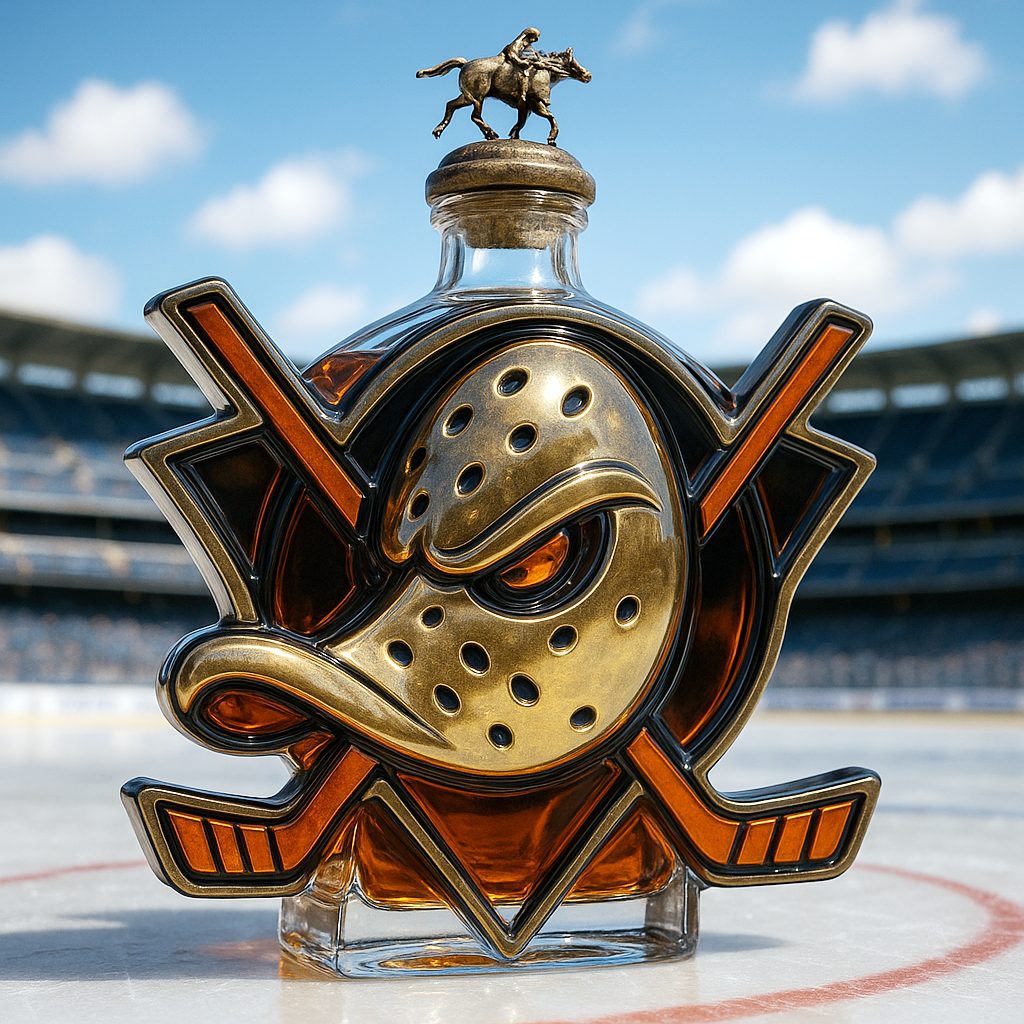 Anaheim Ducks Whiskey Bottle