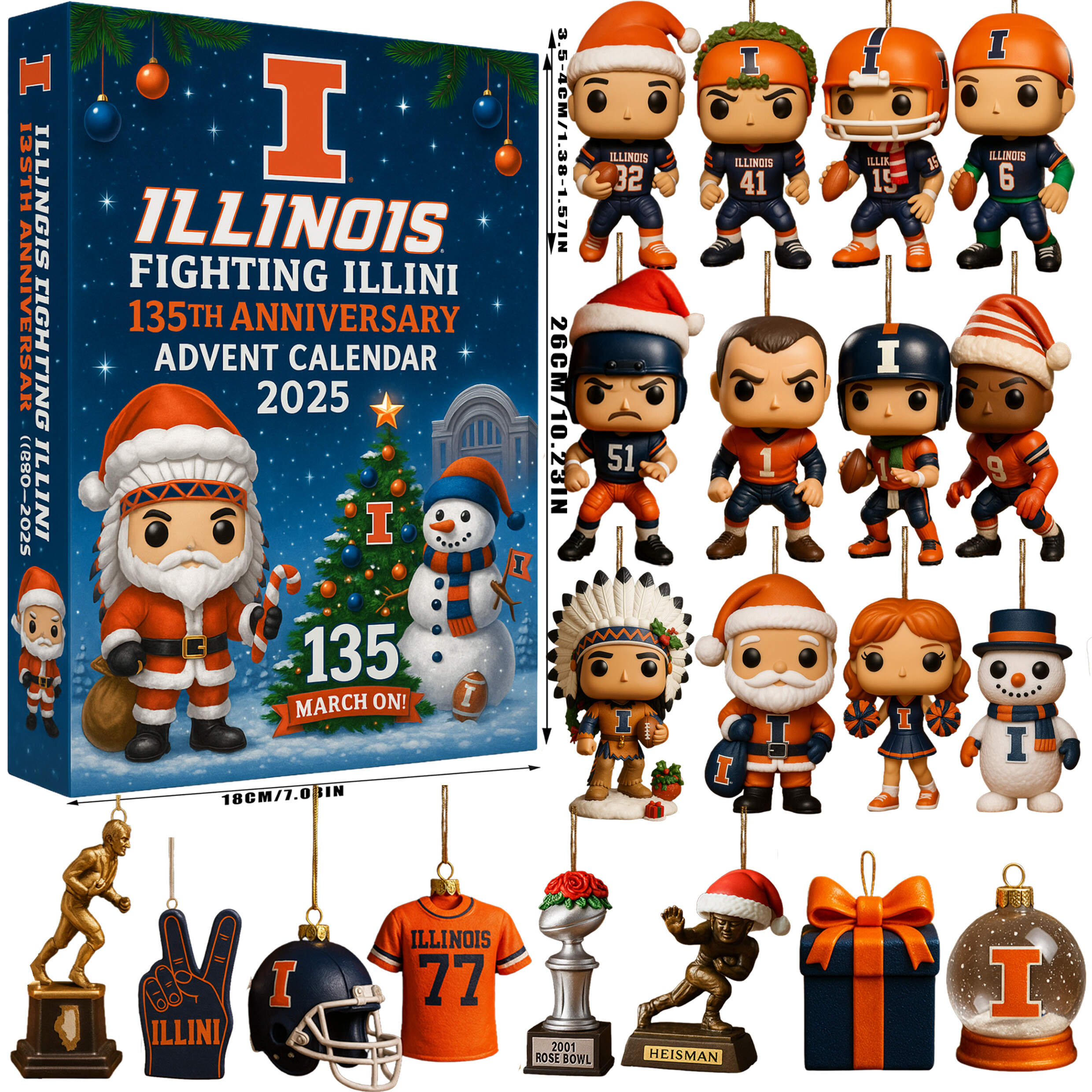 Illinois Fighting Illini 135th Anniversary 2025 Advent Calendar