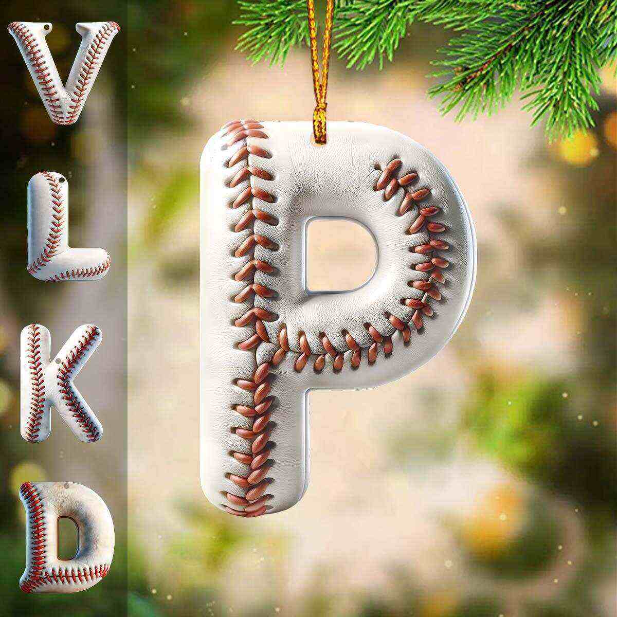 ⚾Personalized Baseball Letter Ornament