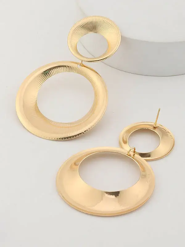 Double Hoop Drop Earrings