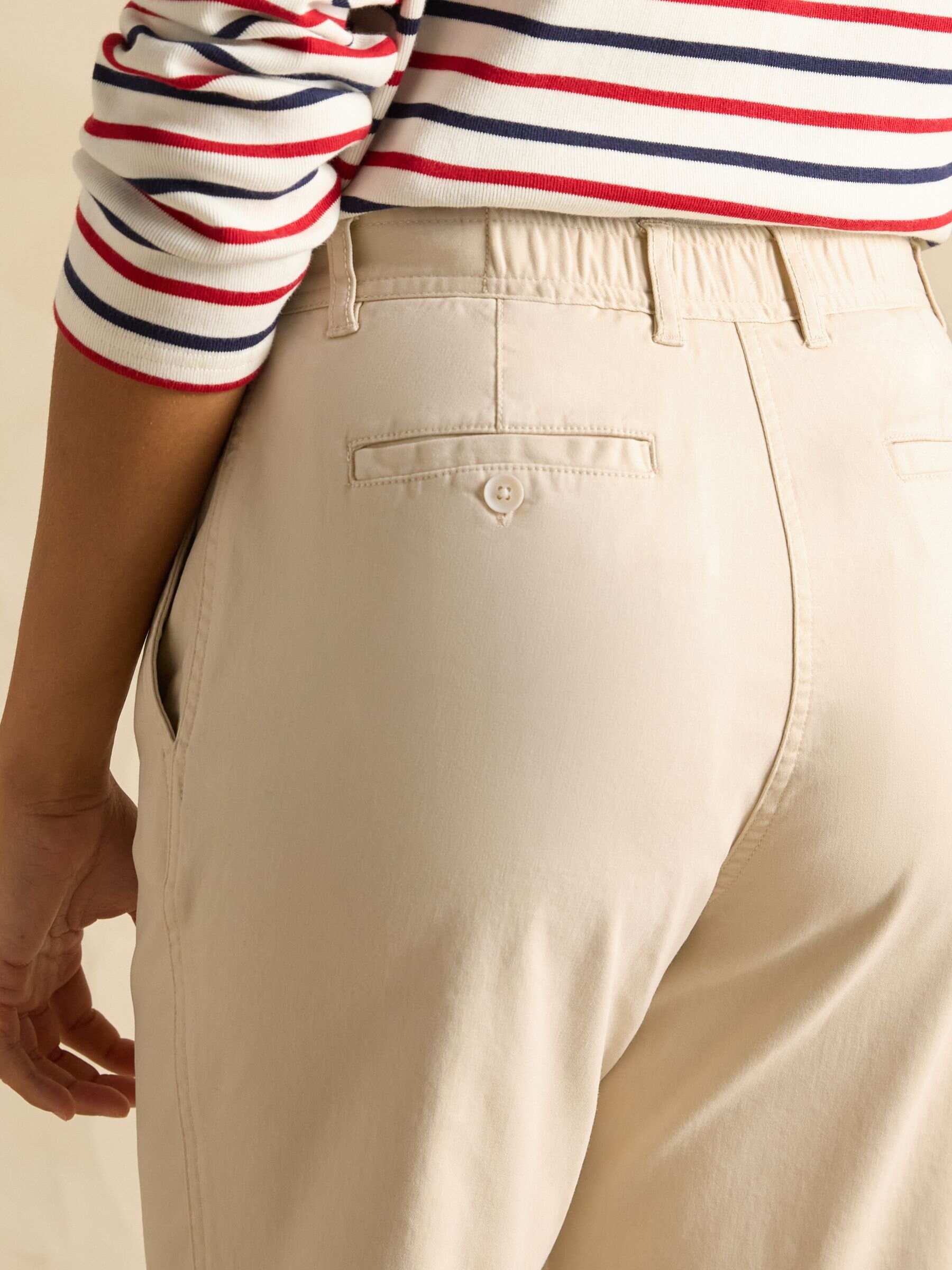 Slim Straight Sand Chino Trousers