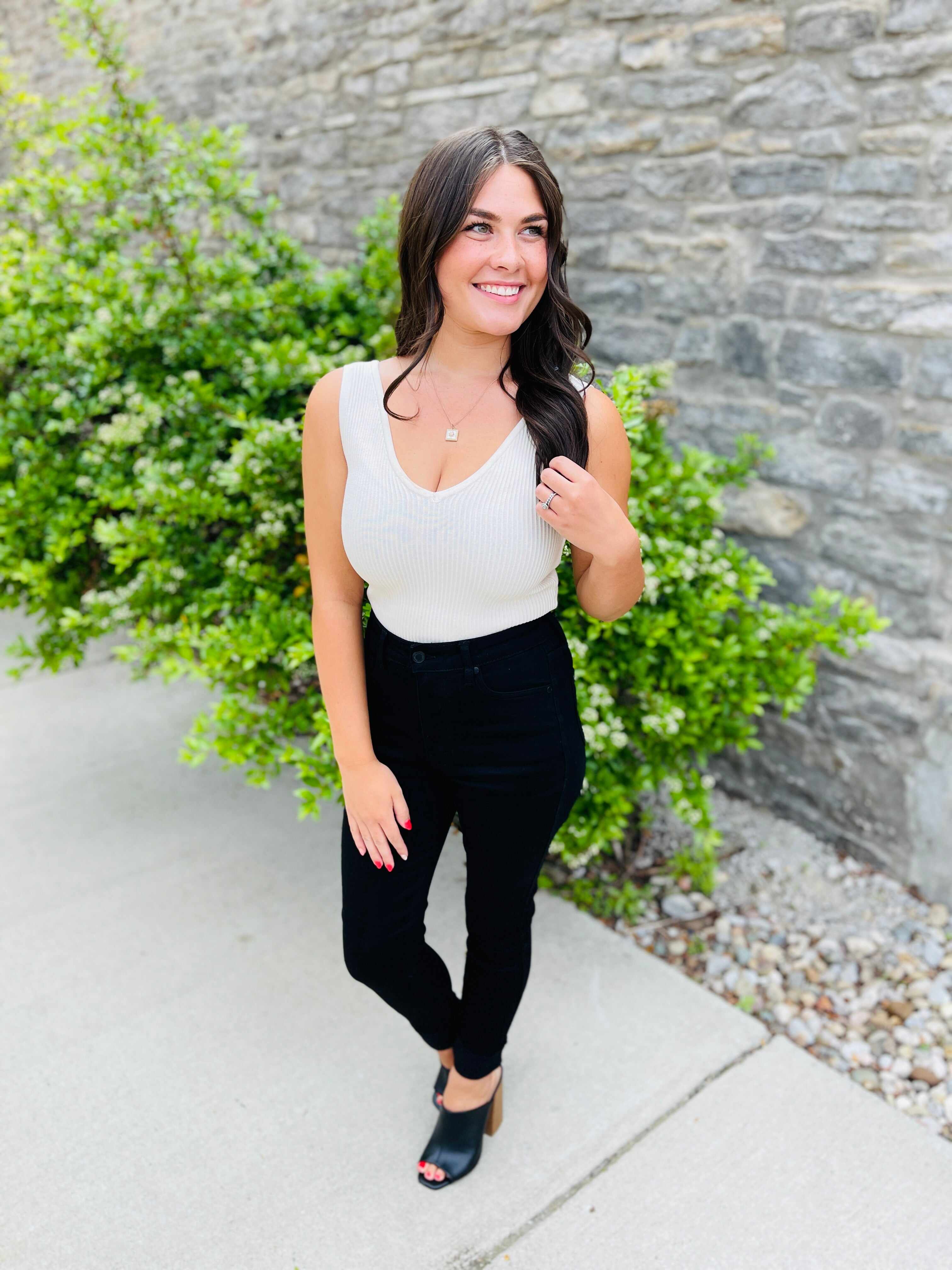 MARKDOWNS! Tummy Control Black Skinny Jeans in Reg/Curvy Fifth Restock!