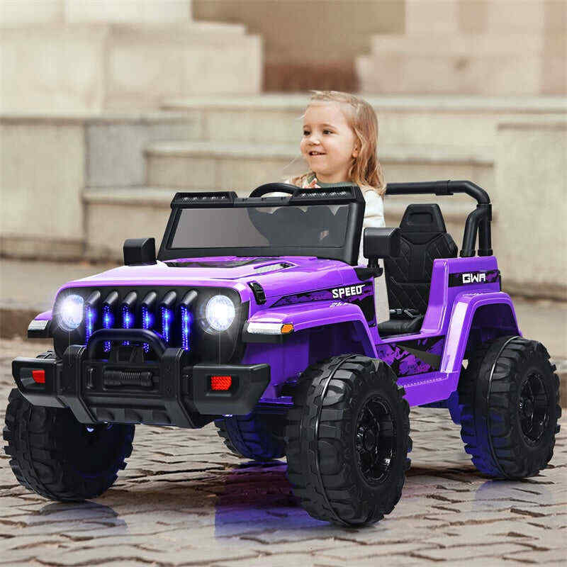 12V Kids Ride-on Jeep Car Battery Powered Electric Truck with Parental Remote Control