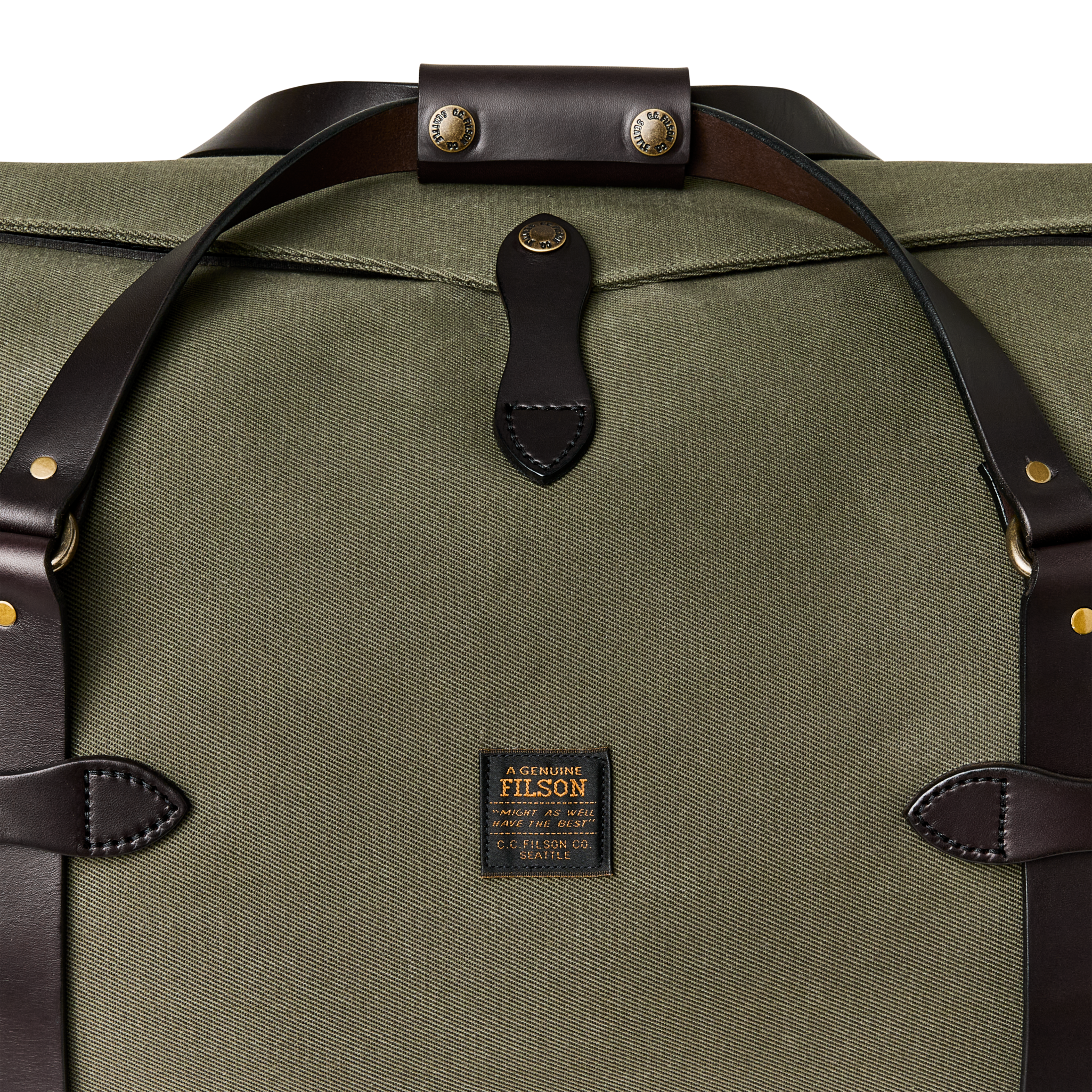 Large Rugged Twill Duffle Bag - Otter Green
