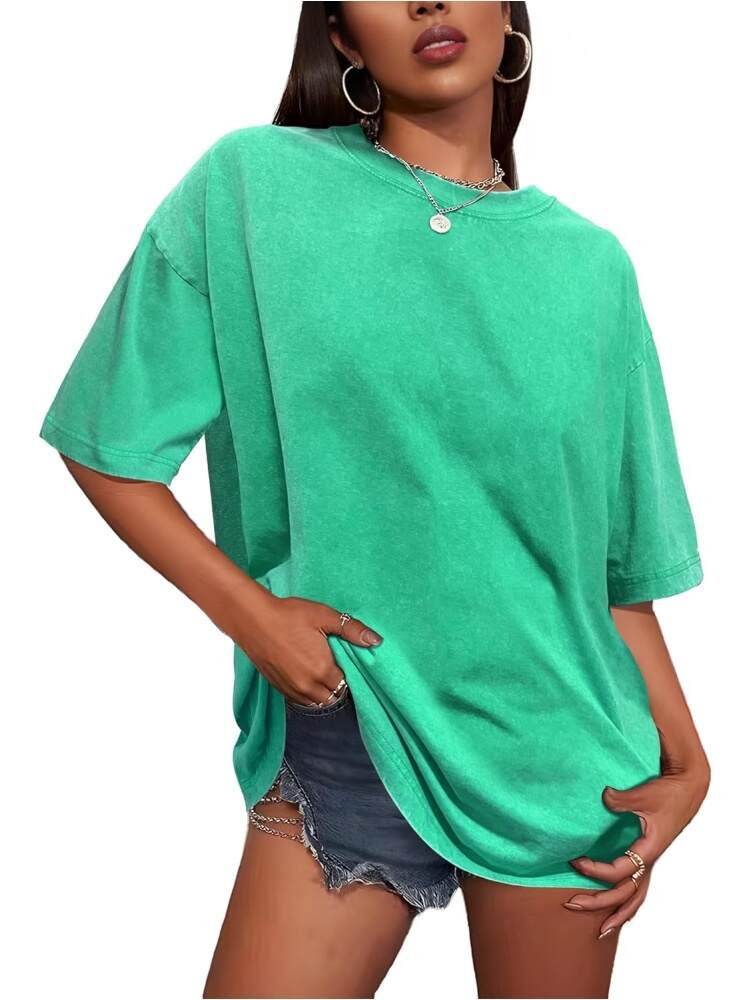Women's Vintage Baggy Wash Cotton Tees