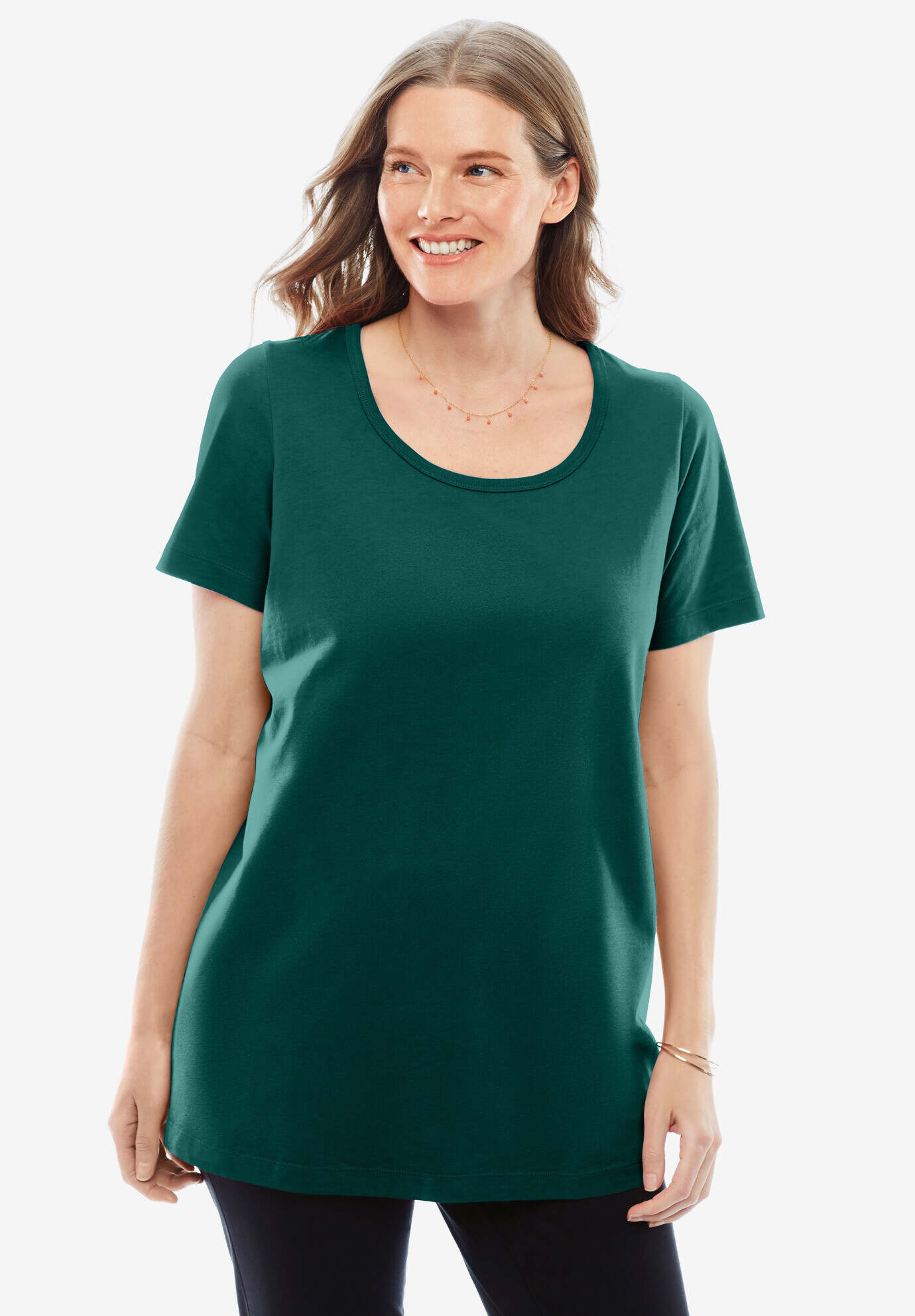 Perfect Short-Sleeve Scoopneck Tee