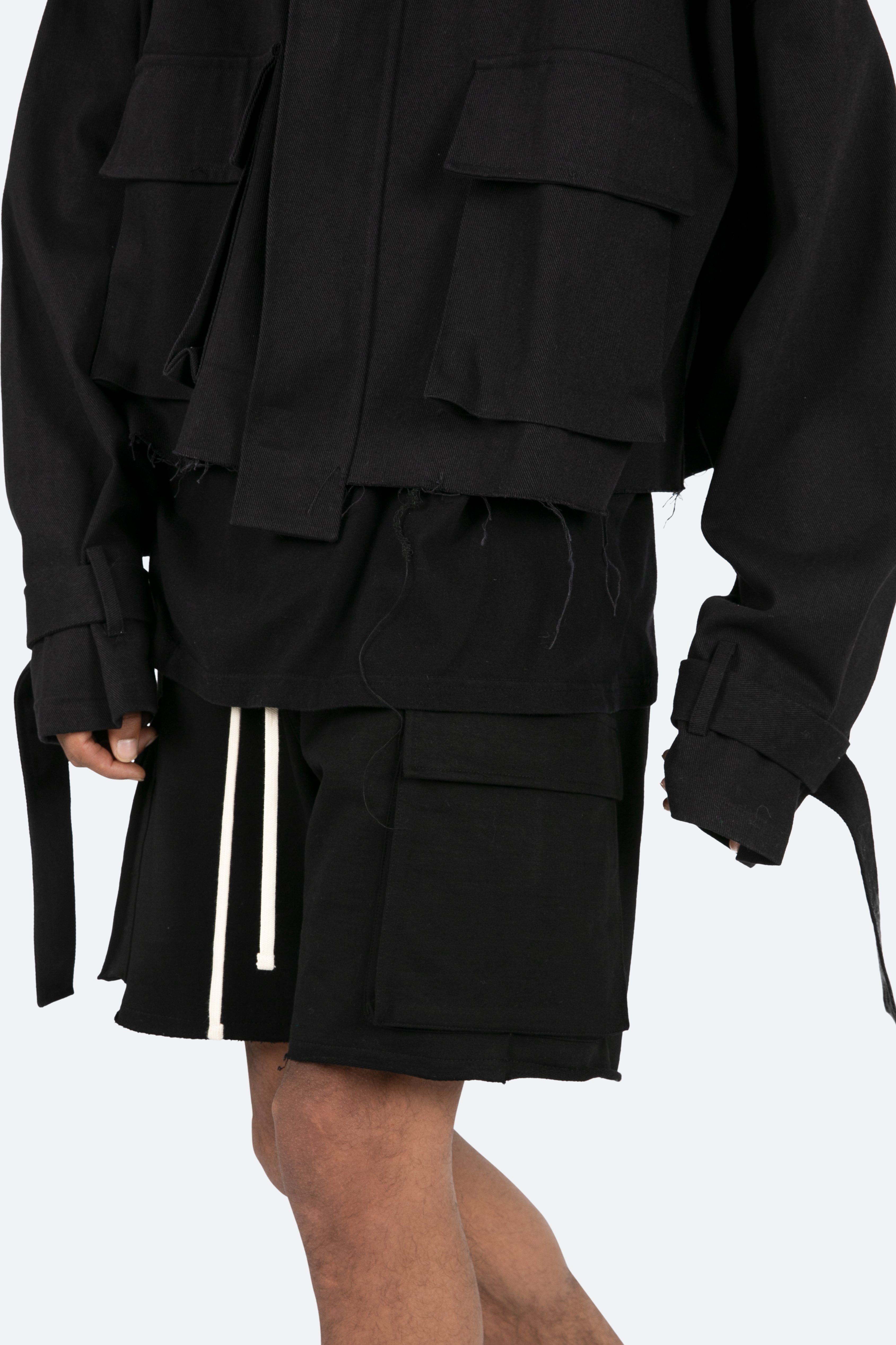 Relaxed Cargo Shorts - Black