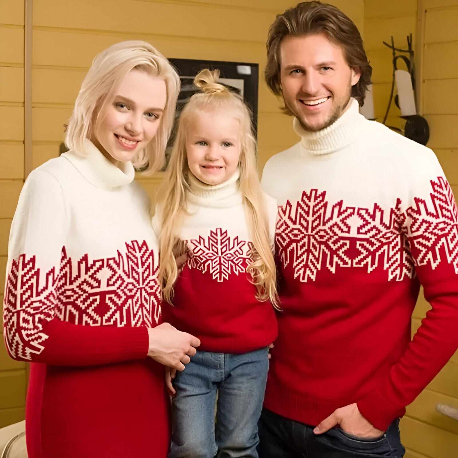 Kids Snowflake Matching Christmas Jumper
