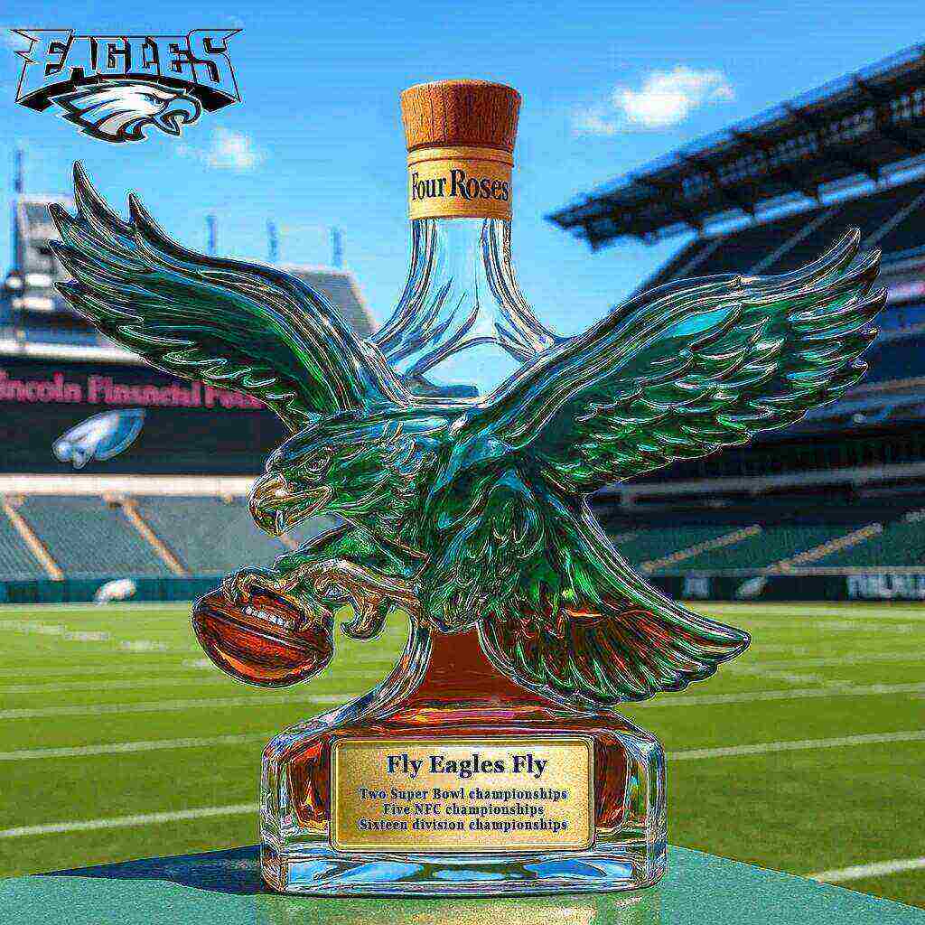 Philadelphia Eagles Retro Logo Whiskey Bottle