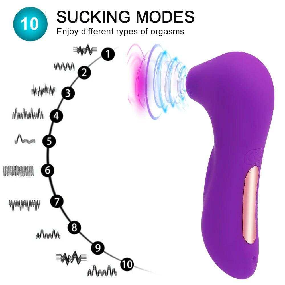 Clit Sucker Vibrator: Blowjob Tongue Suck, G-Spot & Nipple Stimulator