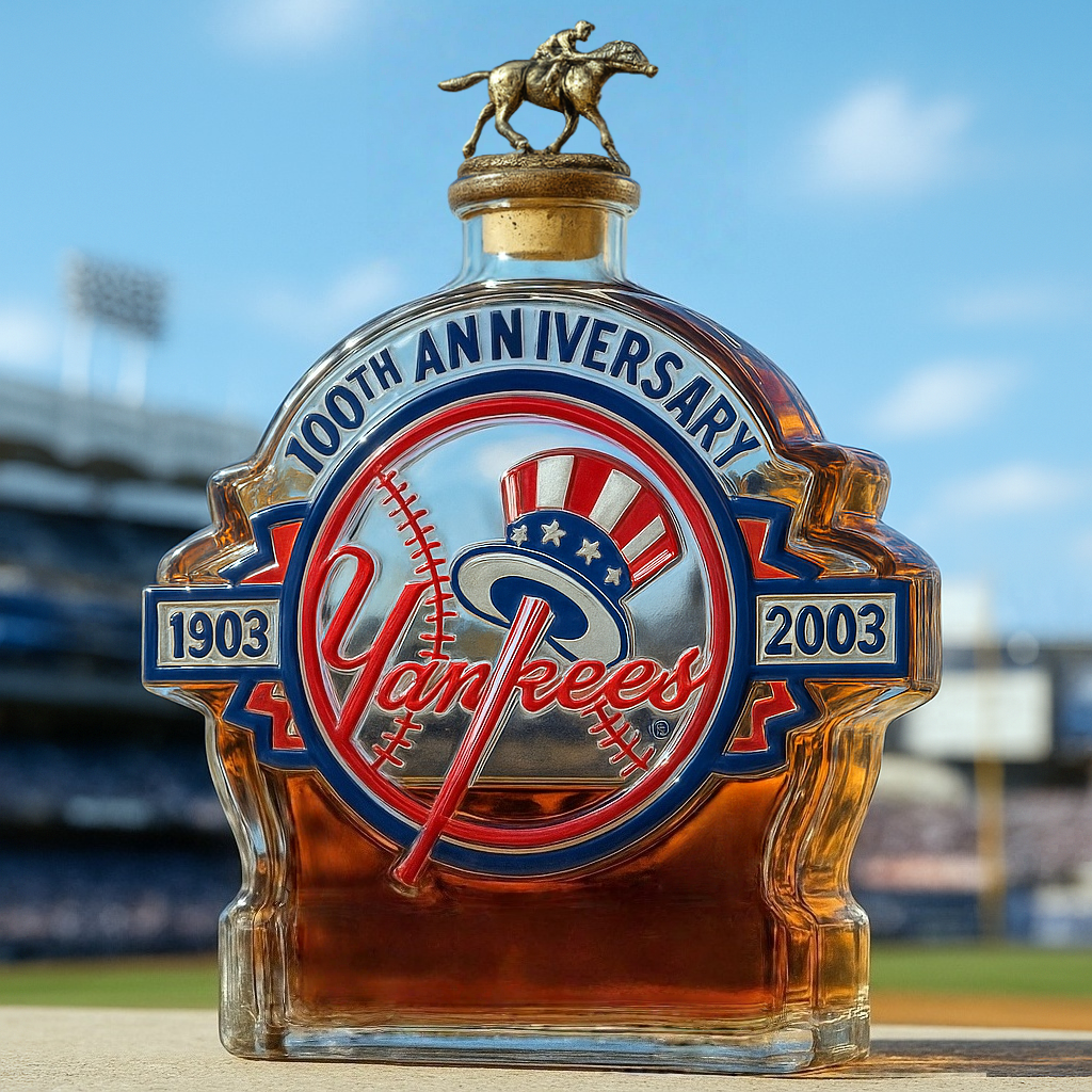 New York Yankees Commemorative Whiskey Bottle