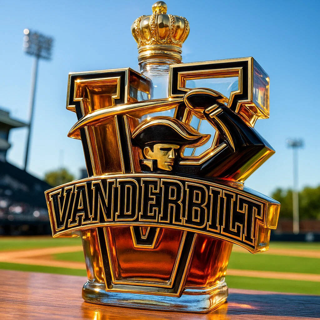 Vanderbilt Commodores Whisky Bottle