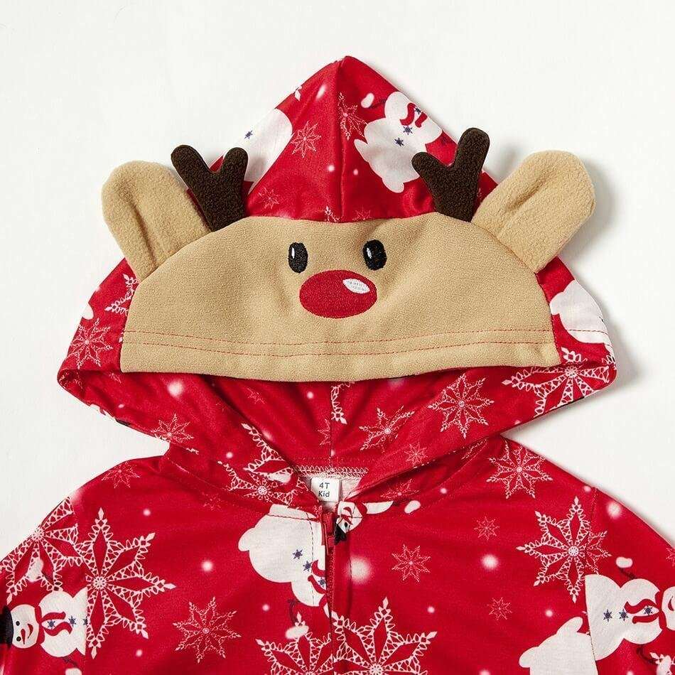 Christmas Cartoon Printed Onesie Family Pajamas Set