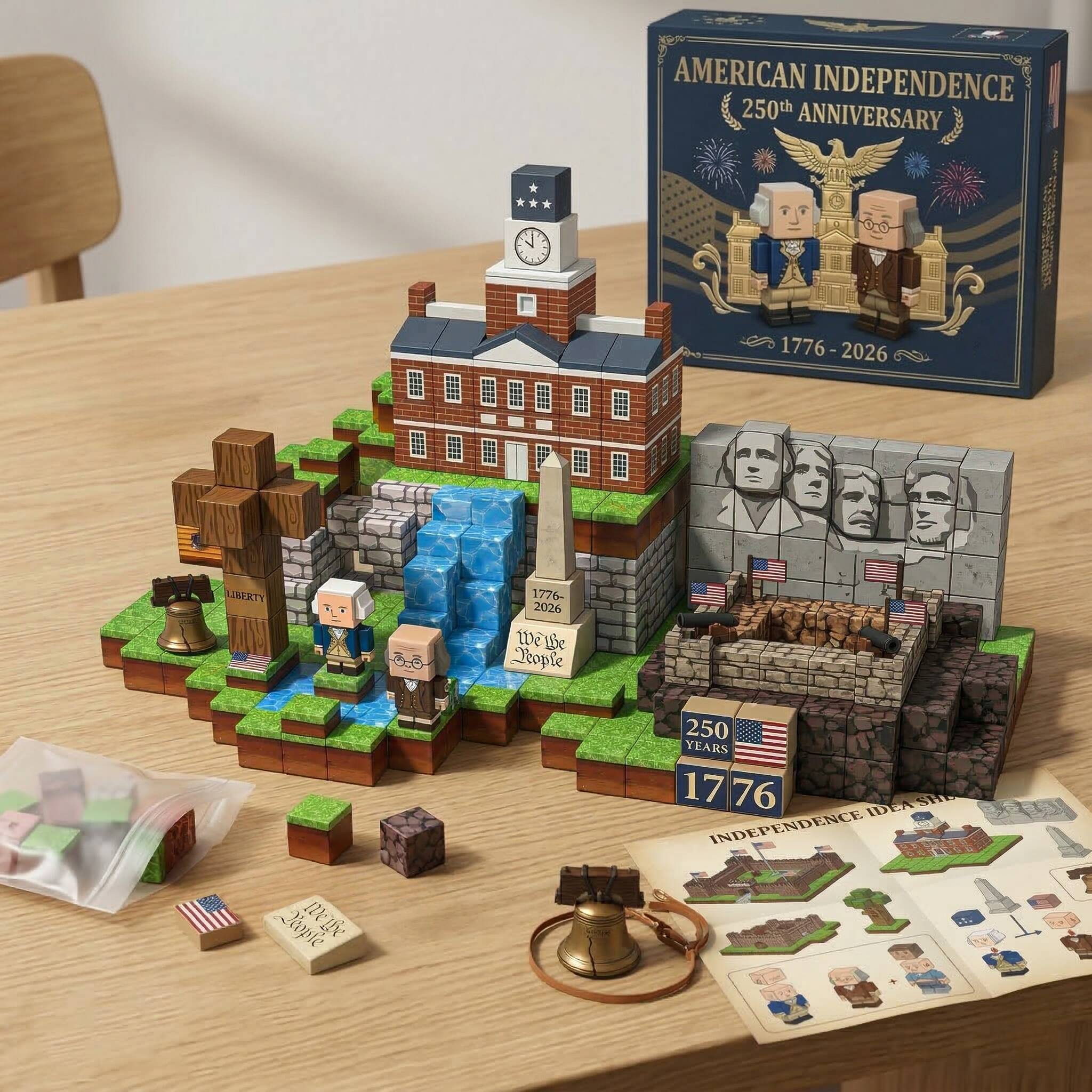 American Independence 250th Anniversary Magnetic Building Blocks