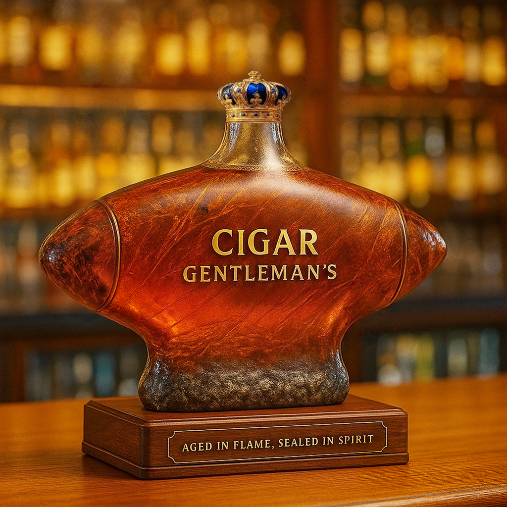 Cigar-Shaped Whiskey Bottle