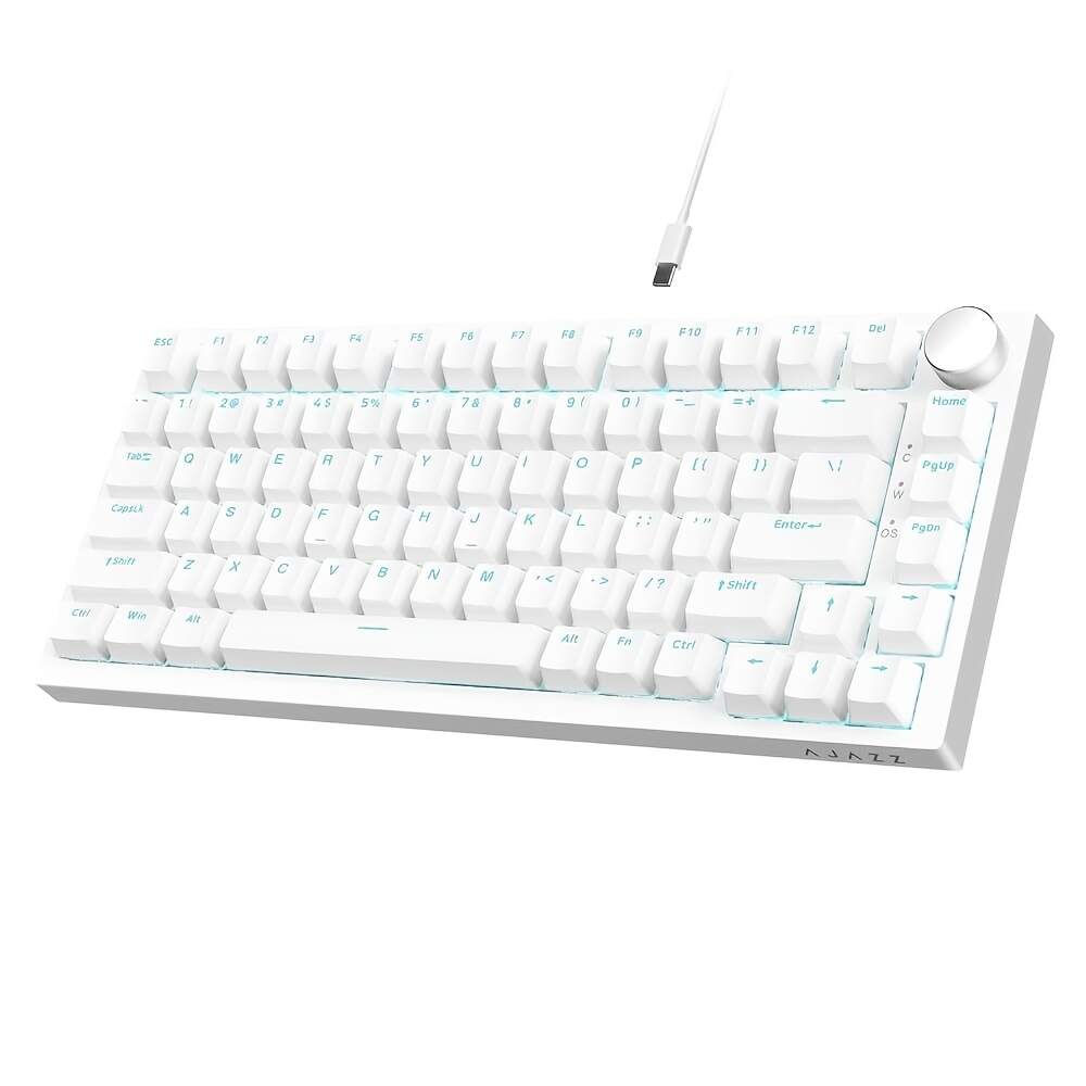 Wired Mechanical Gaming Keyboard - Hot Swap, Upgraded Washer, RGB Backlight, NKRO, Ergonomic Moon for Switch for PC/Win, Pad