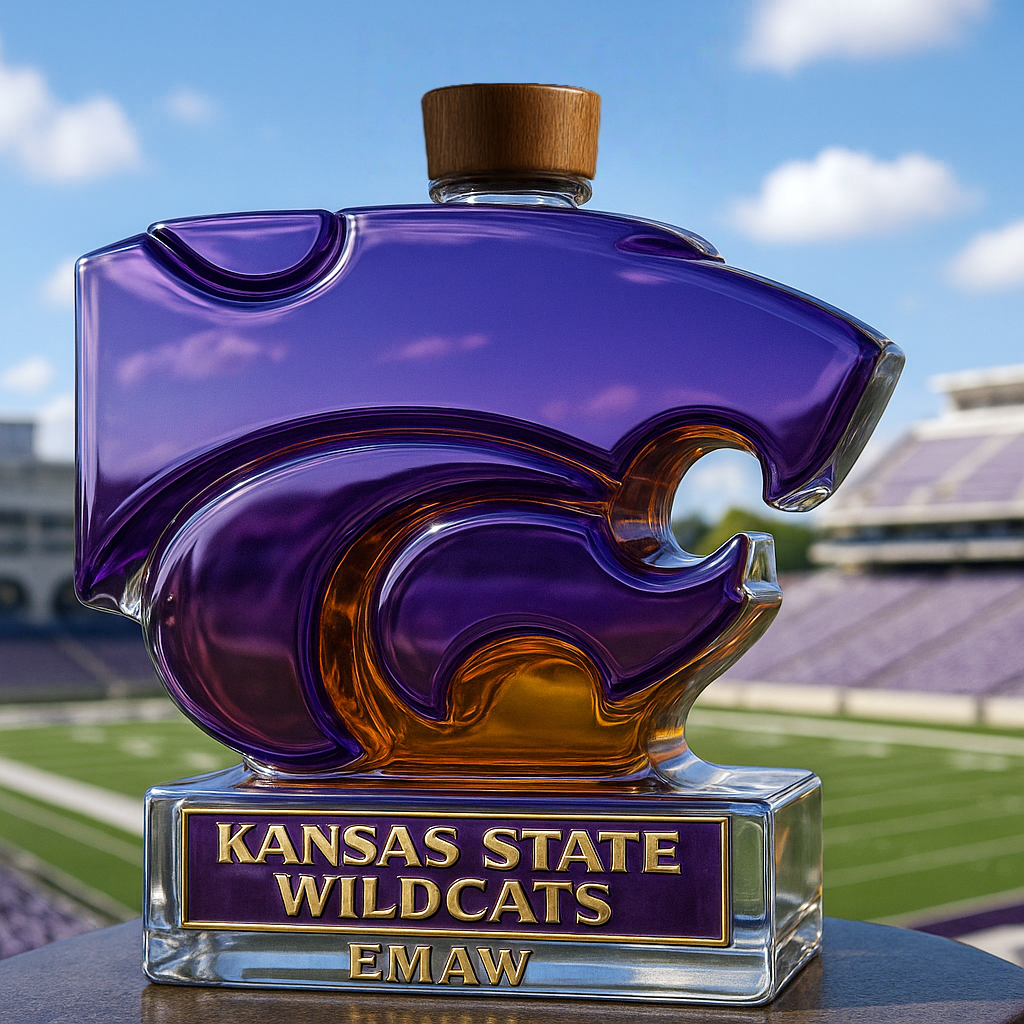 Kansas State Wildcats Limited-Edition Whiskey Bottle