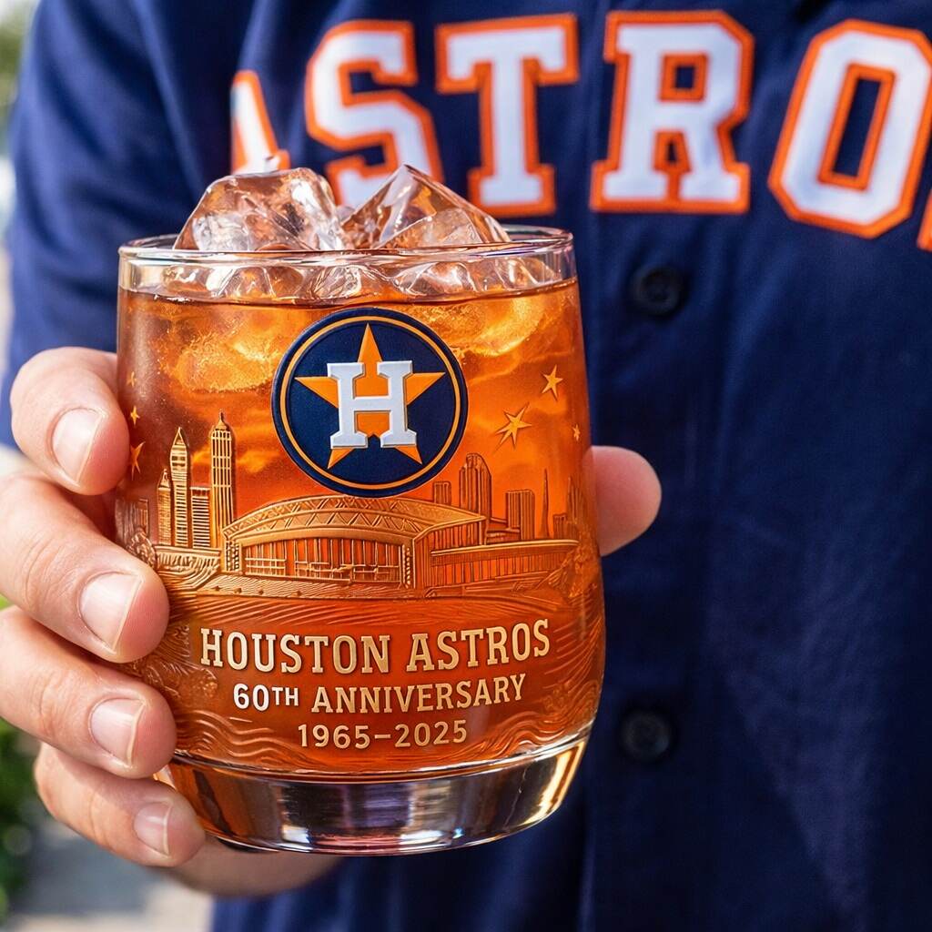 Houston Astros 60th Anniversary Collector Whiskey Glass