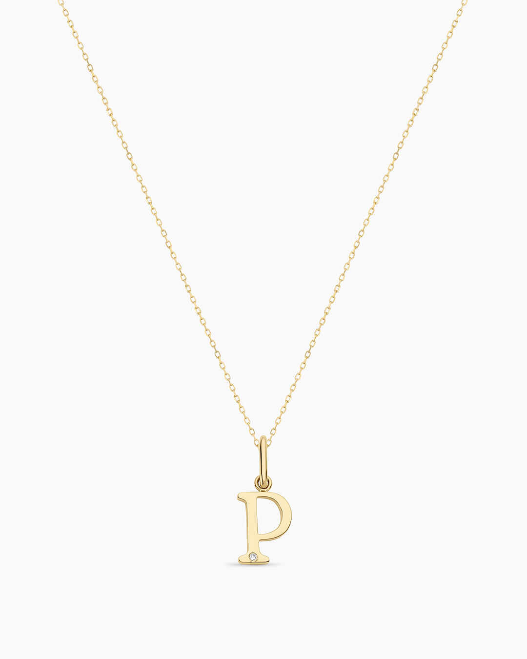 Diamond Vintage Alphabet Charm Necklace