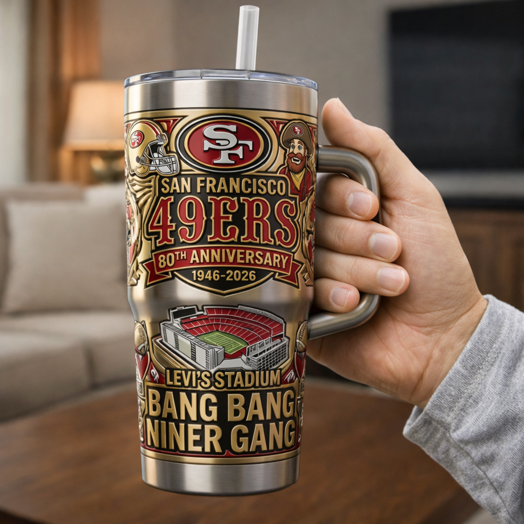 San Francisco 49ers 80th Anniversary Tumbler