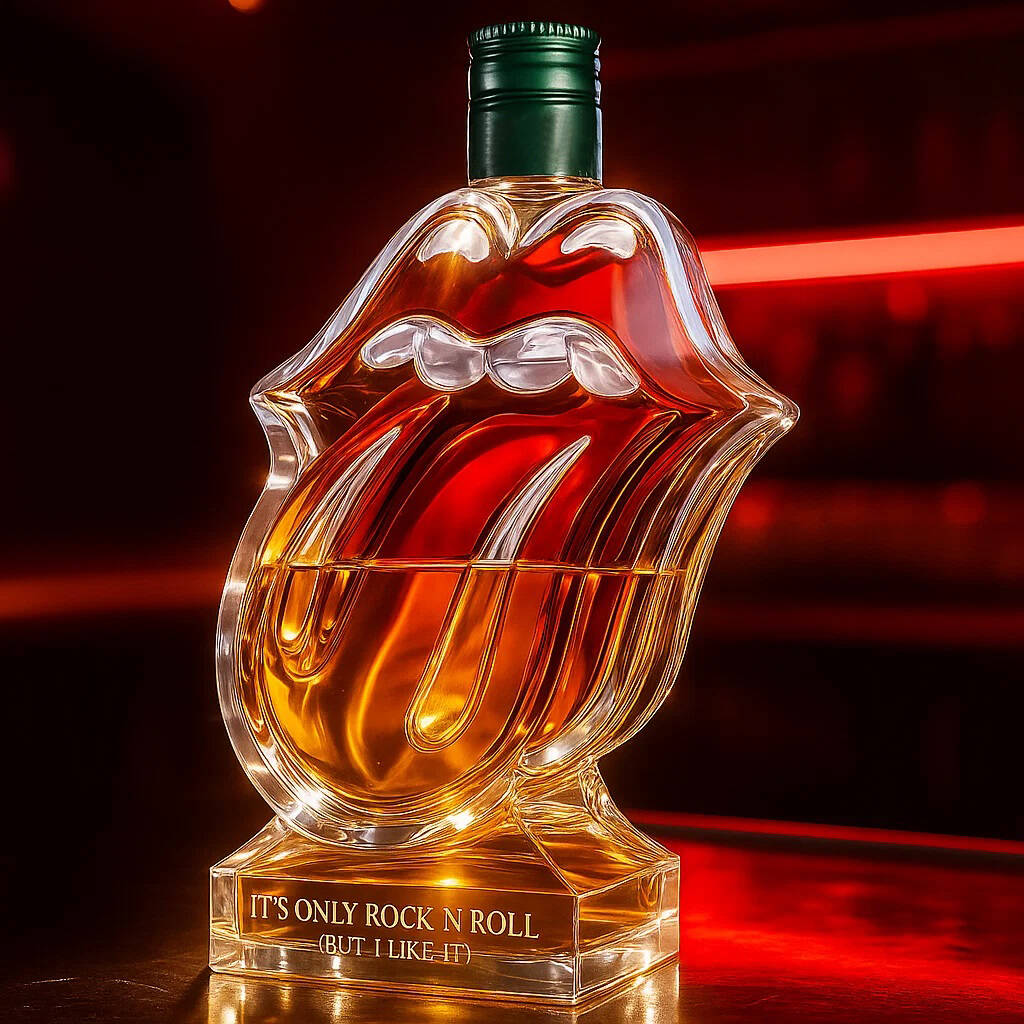 The Rolling Stones——Tongue and Lips Whisky Bottle