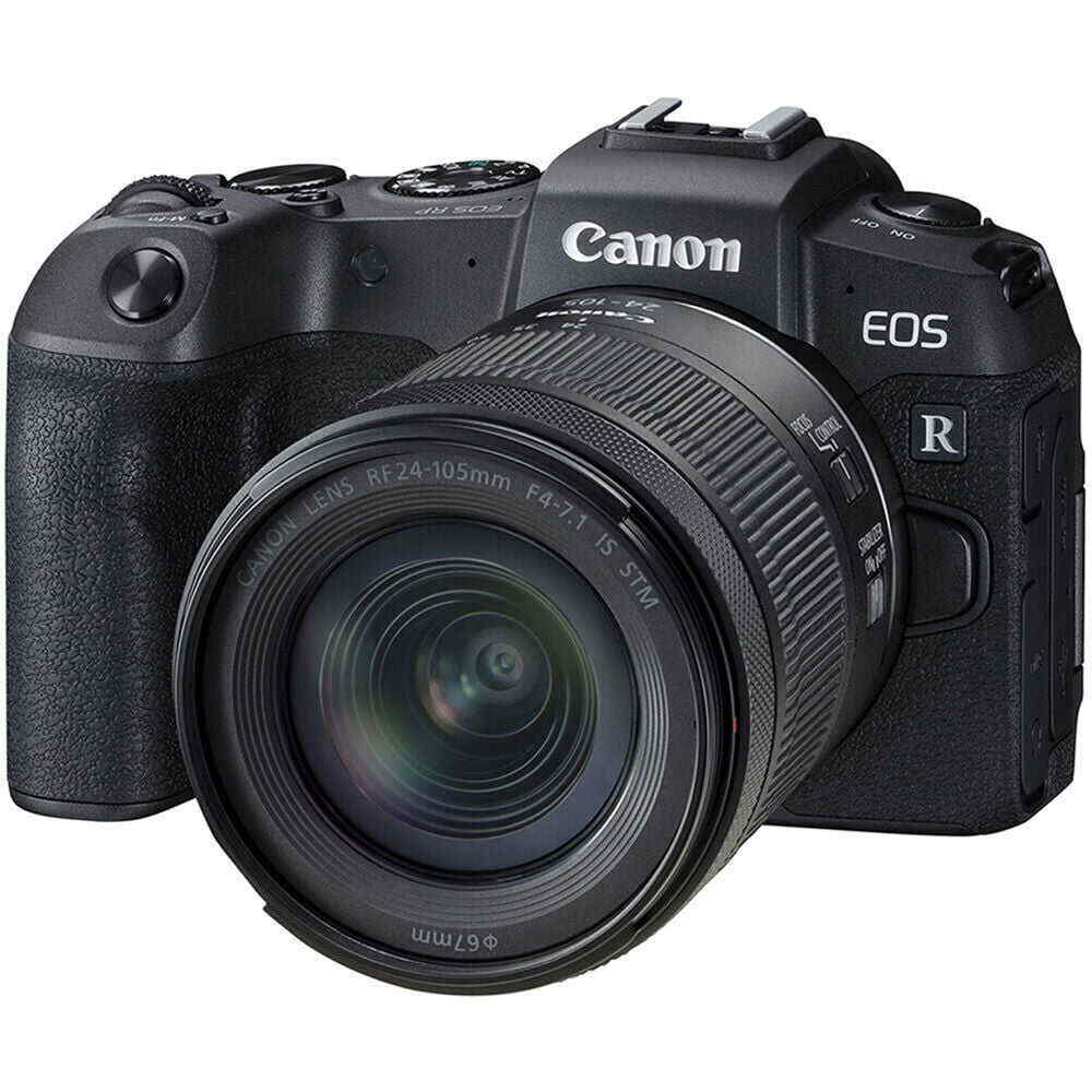 EOS RP Mirrorless Digital Camera with 24-105mm f/4-7.1 Lens + Extra Canon Battery, Creative Filters + EOS Camera Bag + Sandisk Extreme Pro 64GB Card + Cleaning Set, + More