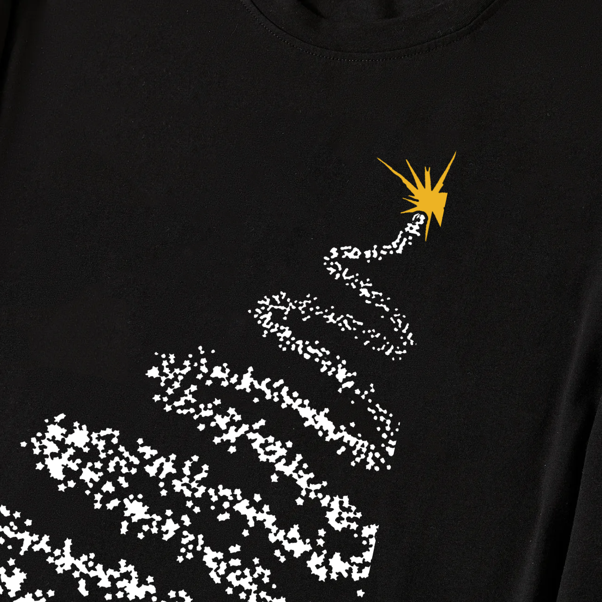 Santa Claus and Christmas Tree Print Black Long Sleeve Top with Green and Black Plaid Couple Matching Pajamas