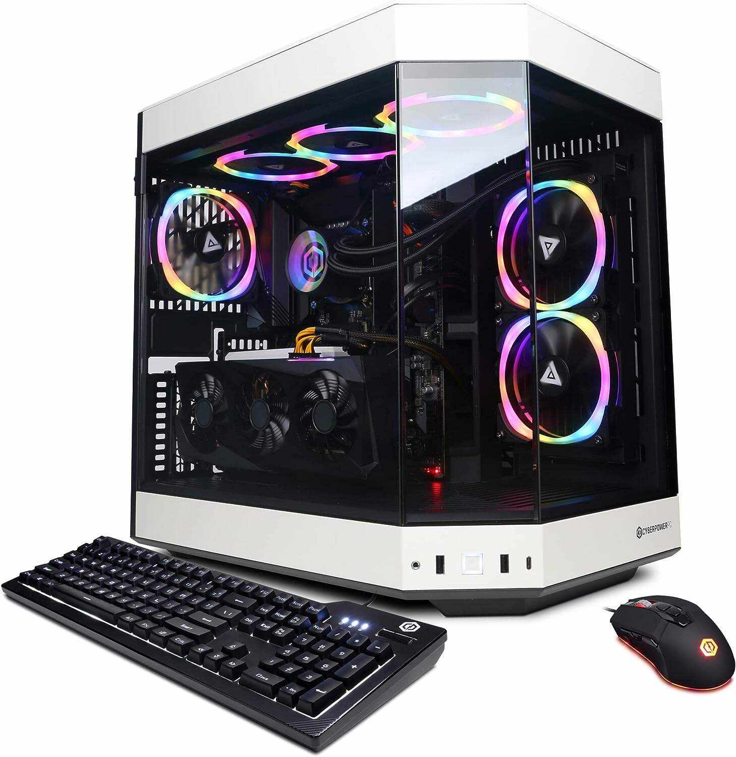 CyberPowerPC Gamer Xtreme VR Gaming PC, Intel Core i9-13900KF 3.0GHz, GeForce RTX 4070 Ti 12GB, 16GB DDR5, 1TB NVMe PCIe SSD, WiFi Ready & Windows 11 Home (GXiVR8080A34), White