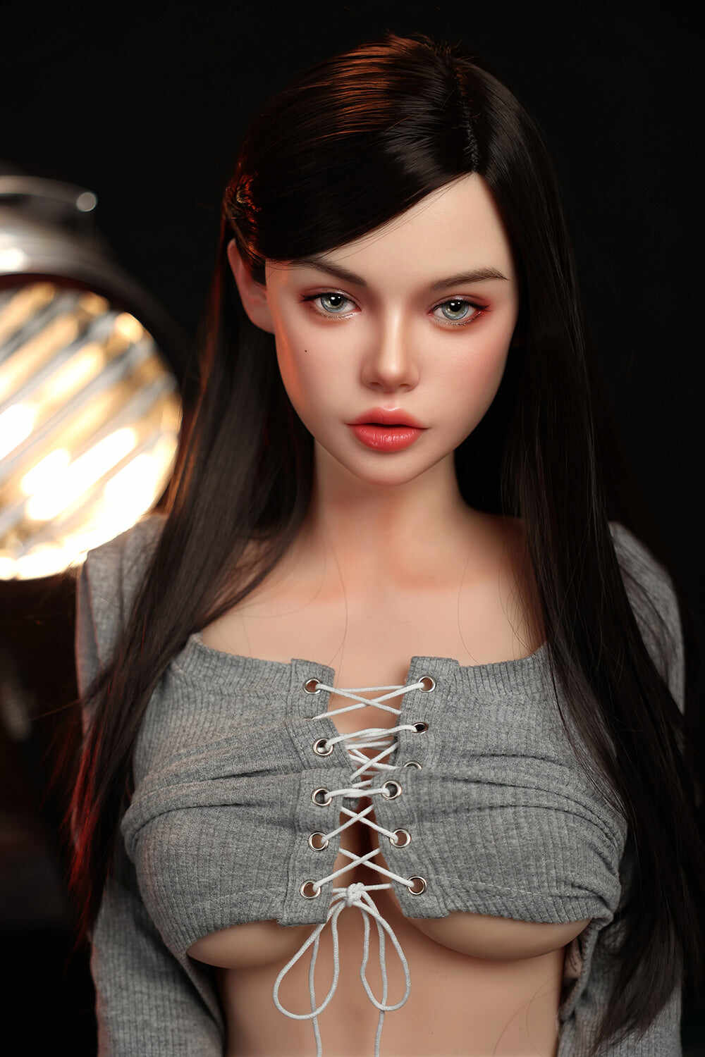 EU Stock - RIDMII Unique Design Fiora 5ft38/ 164cm 1130E ROS Soft Silicone Head + TPE Body Real-looking Female Blowjob Sex Doll Free 2nd Head
