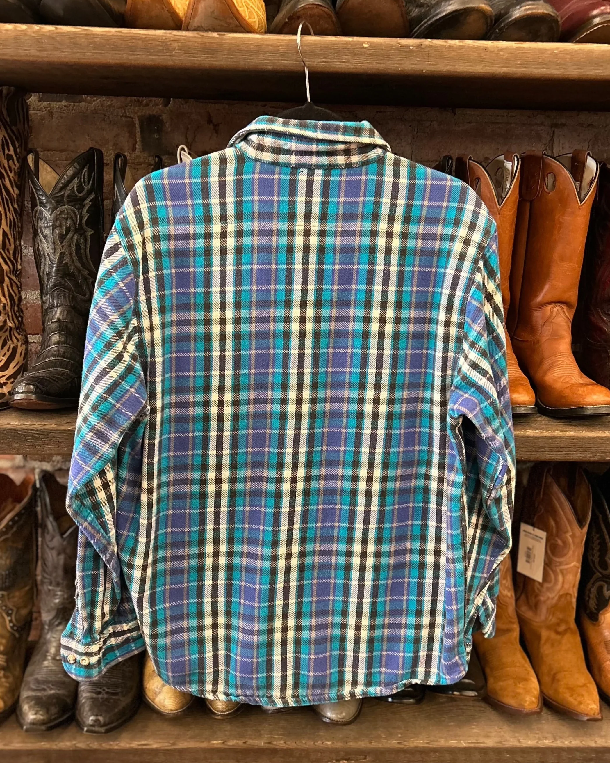 Men's Casual Vintage Plaid Print Long Sleeve Lapel Shirt