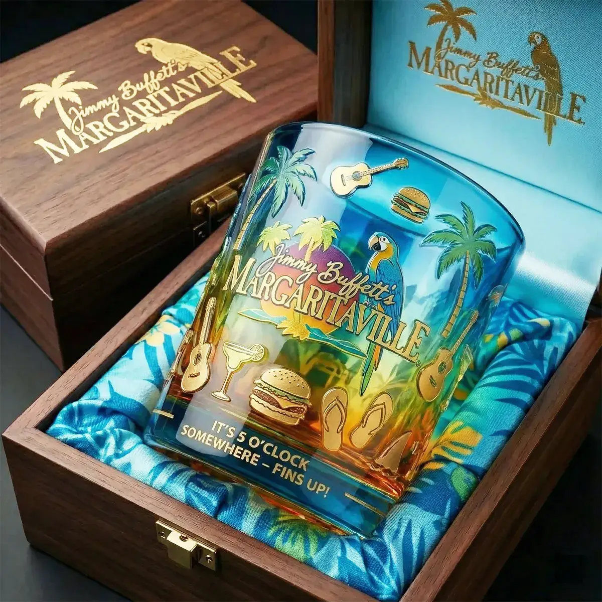 Margaritaville “It’s 5 O’Clock Somewhere” Collector Whiskey Glass