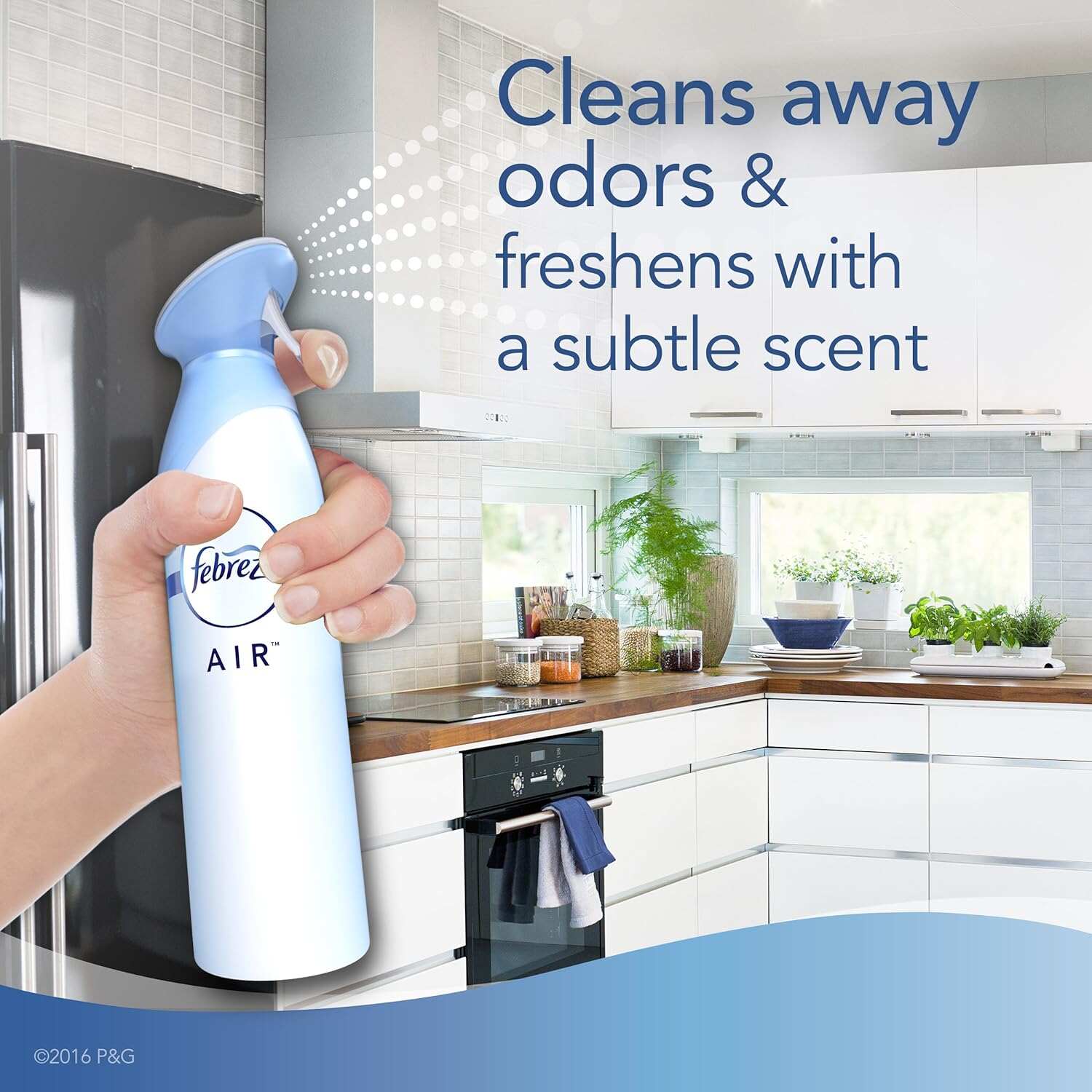 Febreze Air Freshener Heavy Duty Spray, Odor Fighter, Crisp Clean, 8.8 oz (Pack of 6)