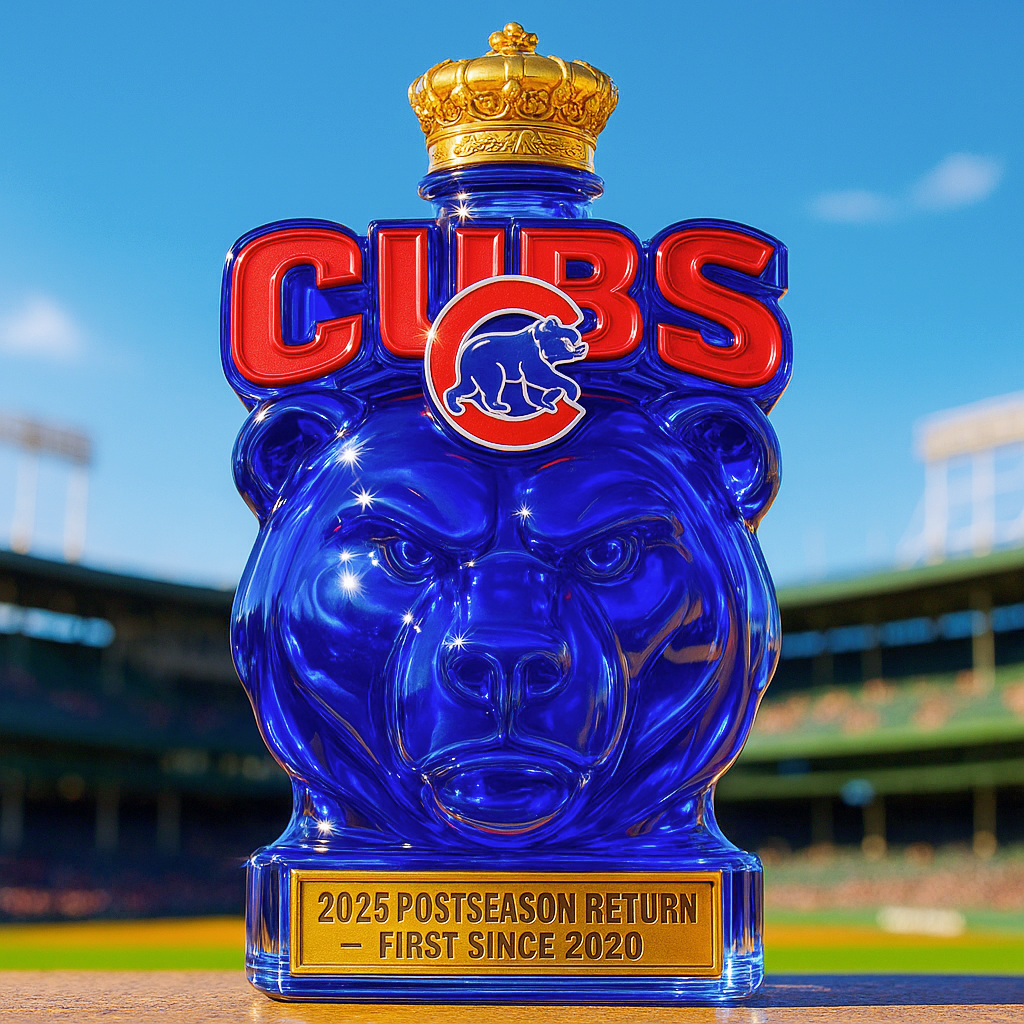Chicago Cubs Whiskey Bottle – 2025 Postseason Return Edition