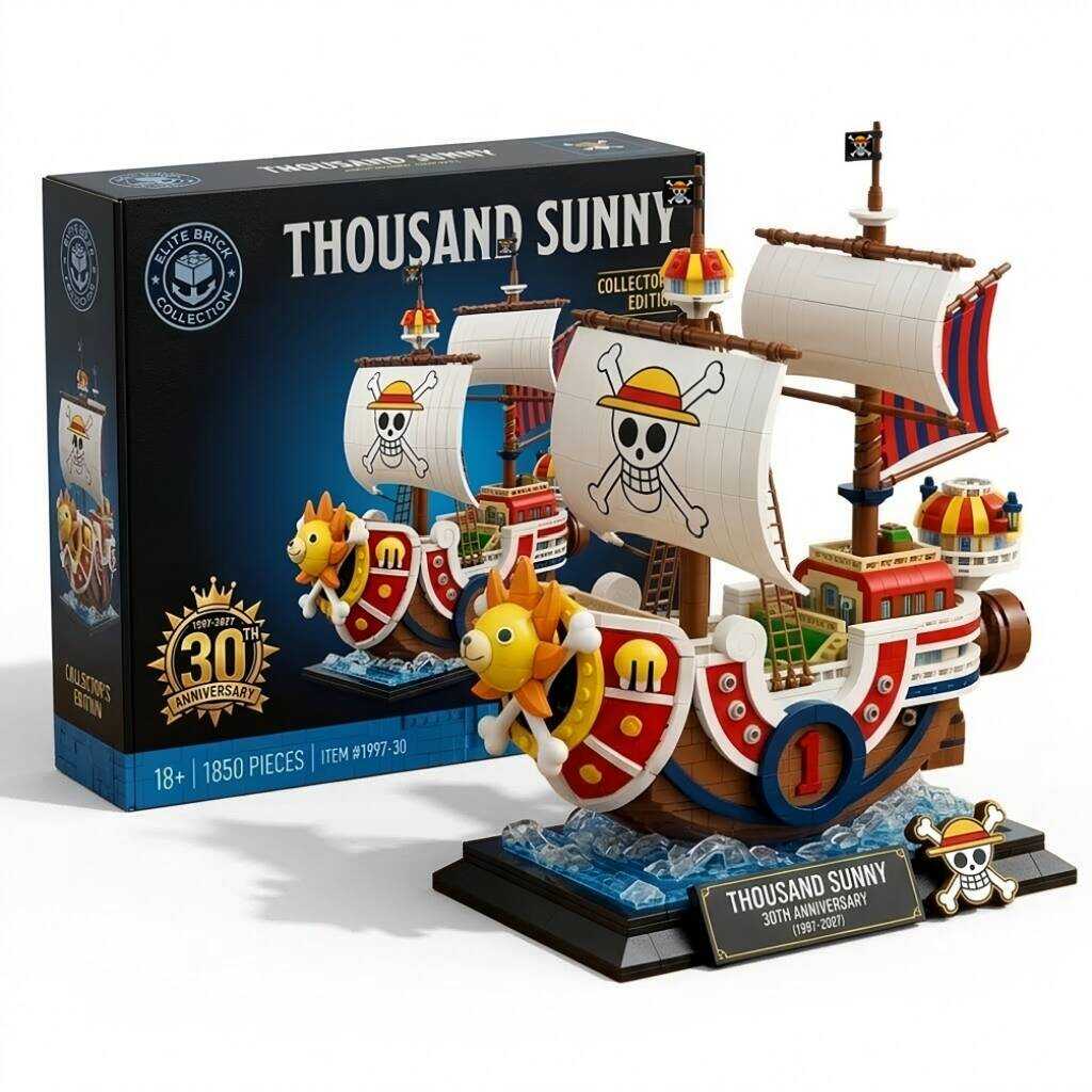 THOUSAND SUNNY 30th Anniversary Magnetic Building Blocks Set