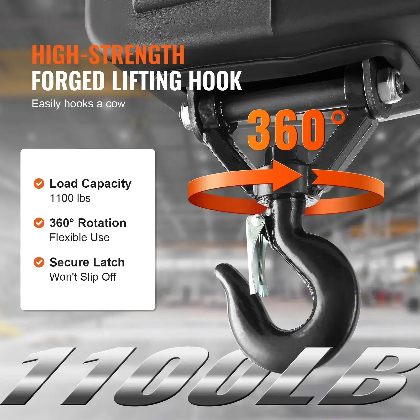 3-in-1 Electric Hoist Winch Tools1100lbs 1500W Portable Power Winch Crane110V/120V22.9 ft Lifting Height13 ft/minManual-Wired-Wireless Remote ControlOverload Protection