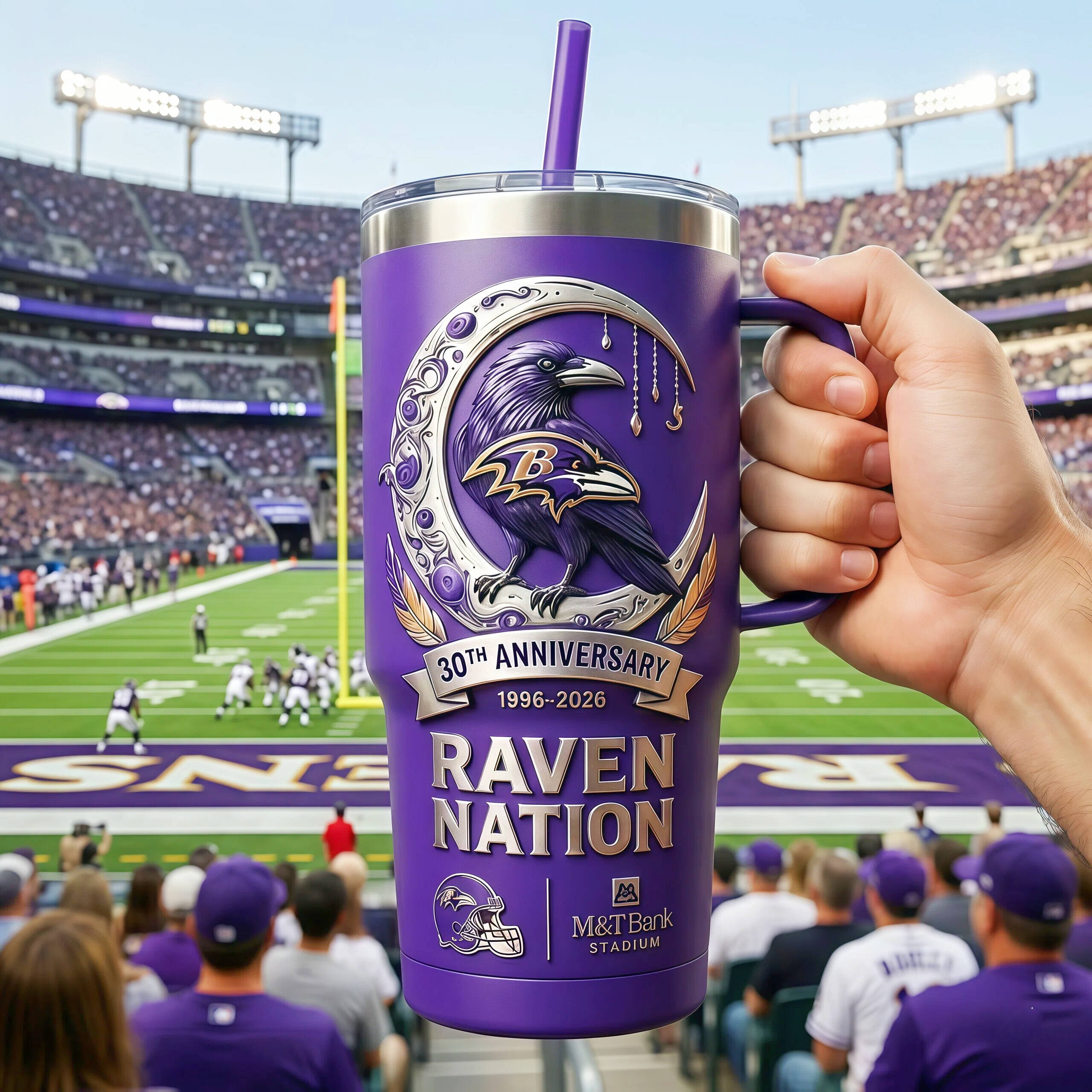 Baltimore Ravens 30th Anniversary Commemorative Tumbler