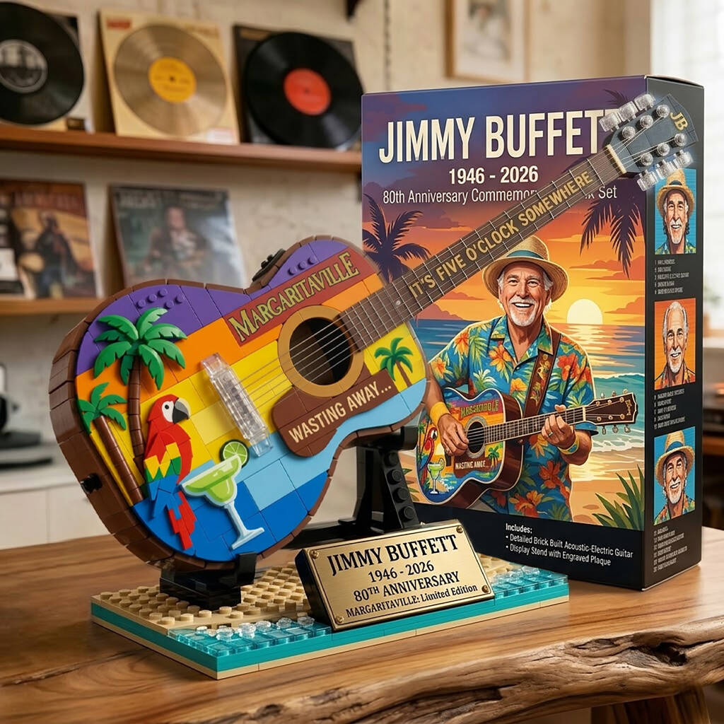 Jimmuy Buffet 80th Anniversary Guitar Brick Set