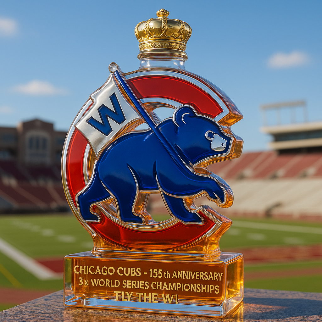 Chicago Cubs 155th Anniversary Limited-Edition Whiskey Bottle