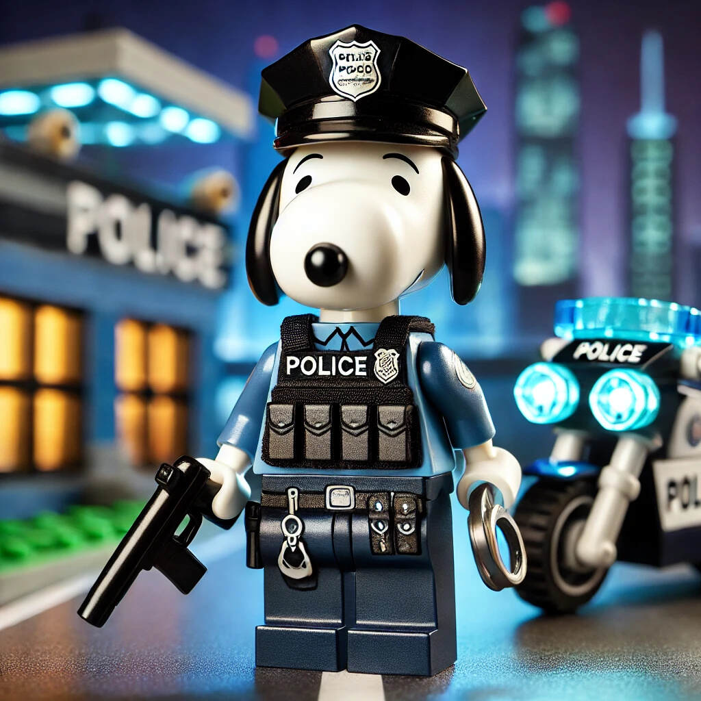 Snoopy Police LEGO Minifigs