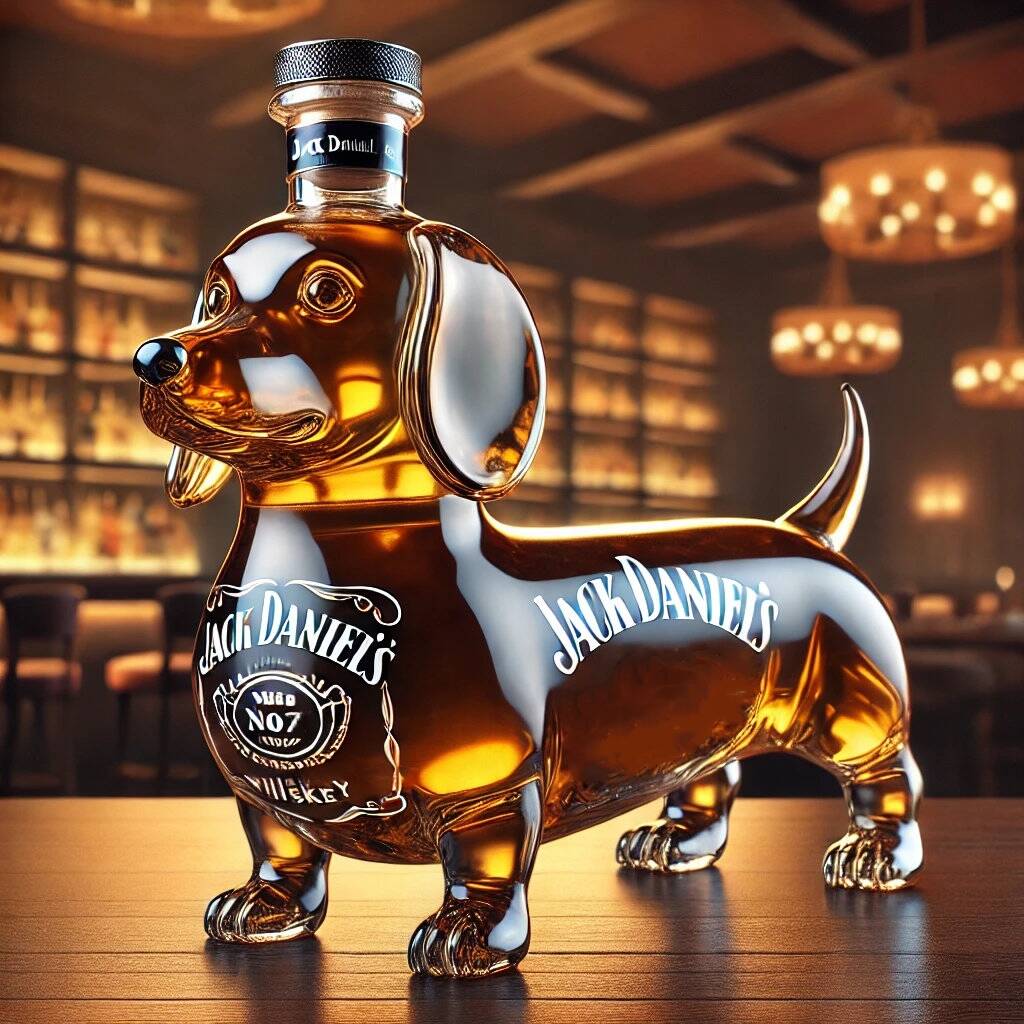 Dachshund whisky bottle