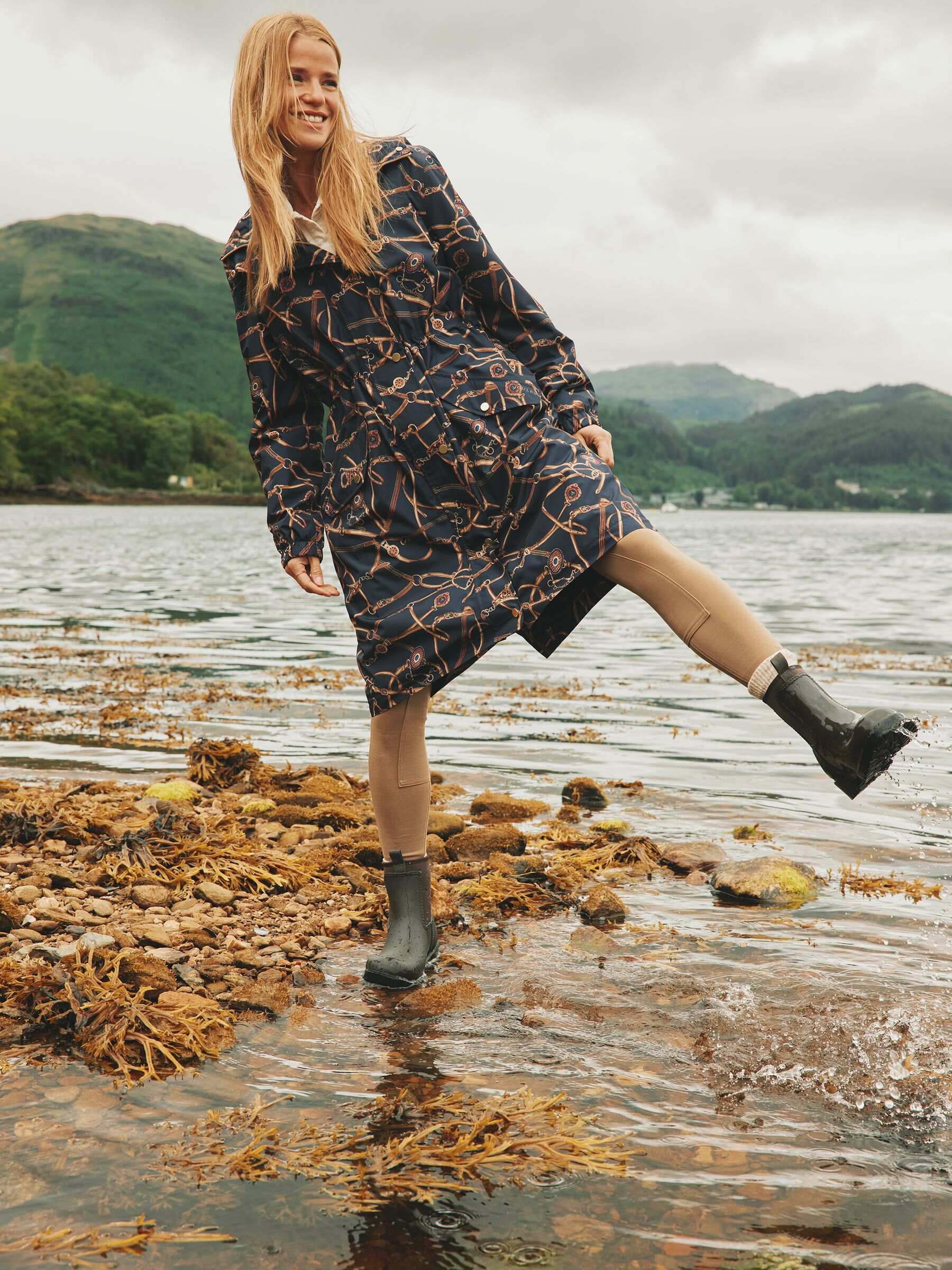 Oakfield Chocolate Brown Short Neoprene-Lined Ankle Wellies