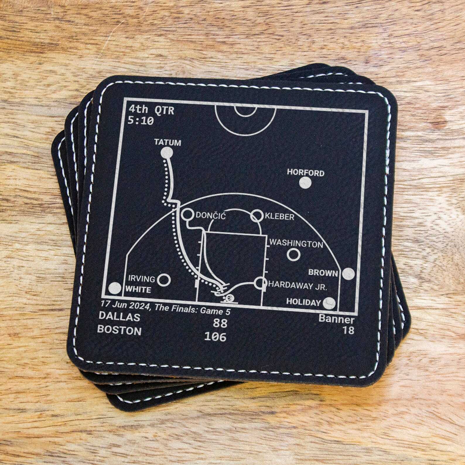 Boston Celtics Greatest Plays Coasters