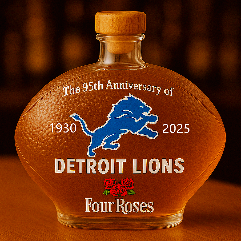 Detroit Lions Whiskey Bottle——95th Anniversary Edition