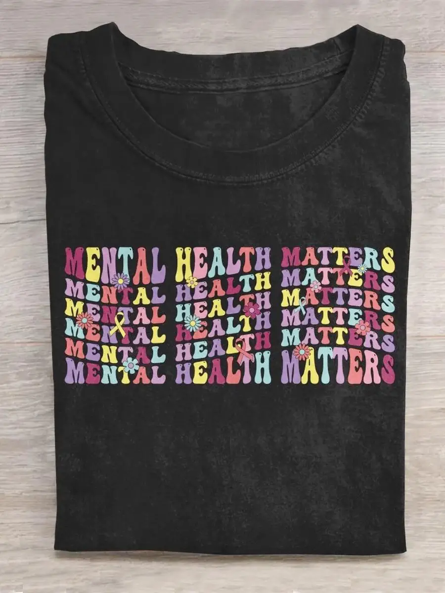 Mental Health Matters Art Print Casual T-shirt